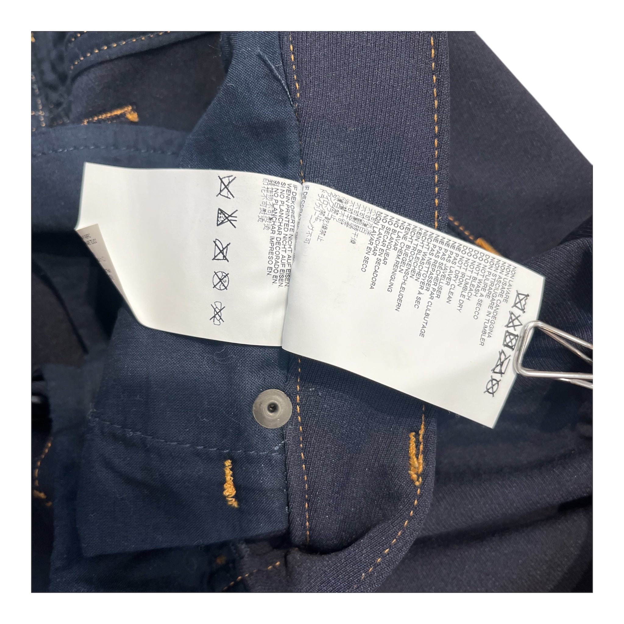 Maison Margiela/Pants/40/Polyester/NVY/ORANGE STITCHING view 5
