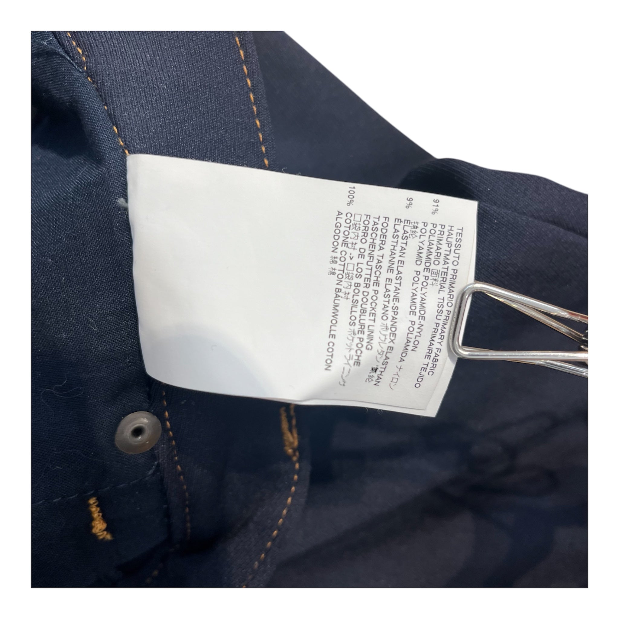 Maison Margiela/Pants/40/Polyester/NVY/ORANGE STITCHING view 6
