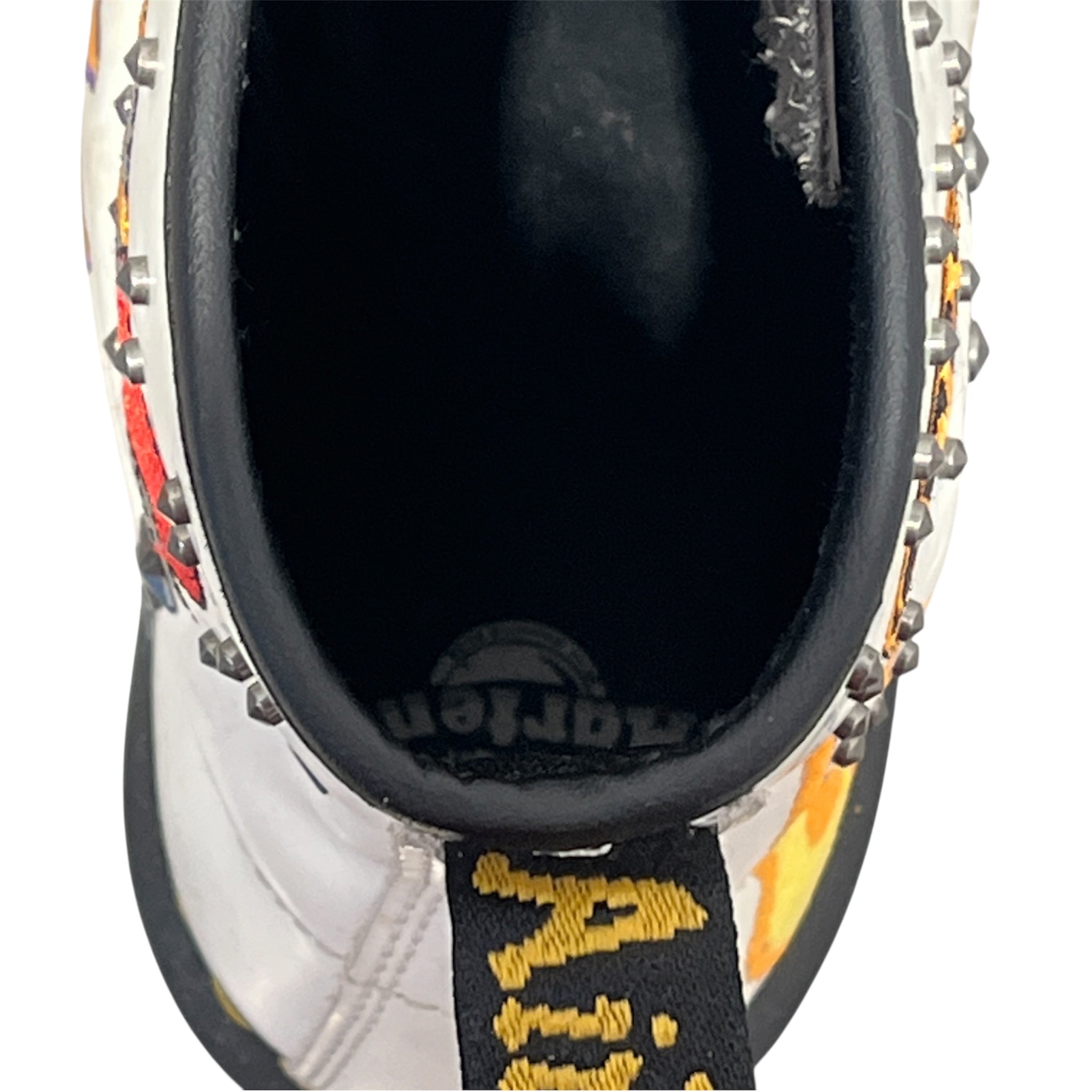 Dr.Martens/Biker Boots/US 12/Graphic/Leather/WHT/1460 ROCK & ROLL Boots view 3