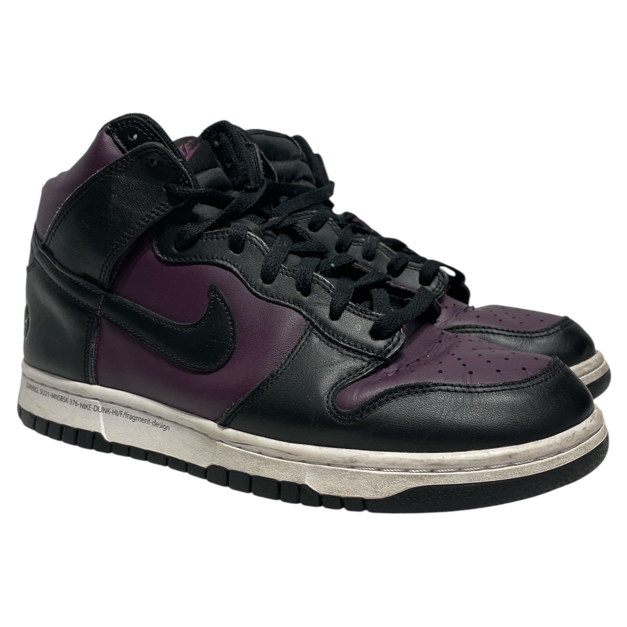 NIKE/Hi-Sneakers/US 10.5/Leather/BLK/Dunk high fragments view 1