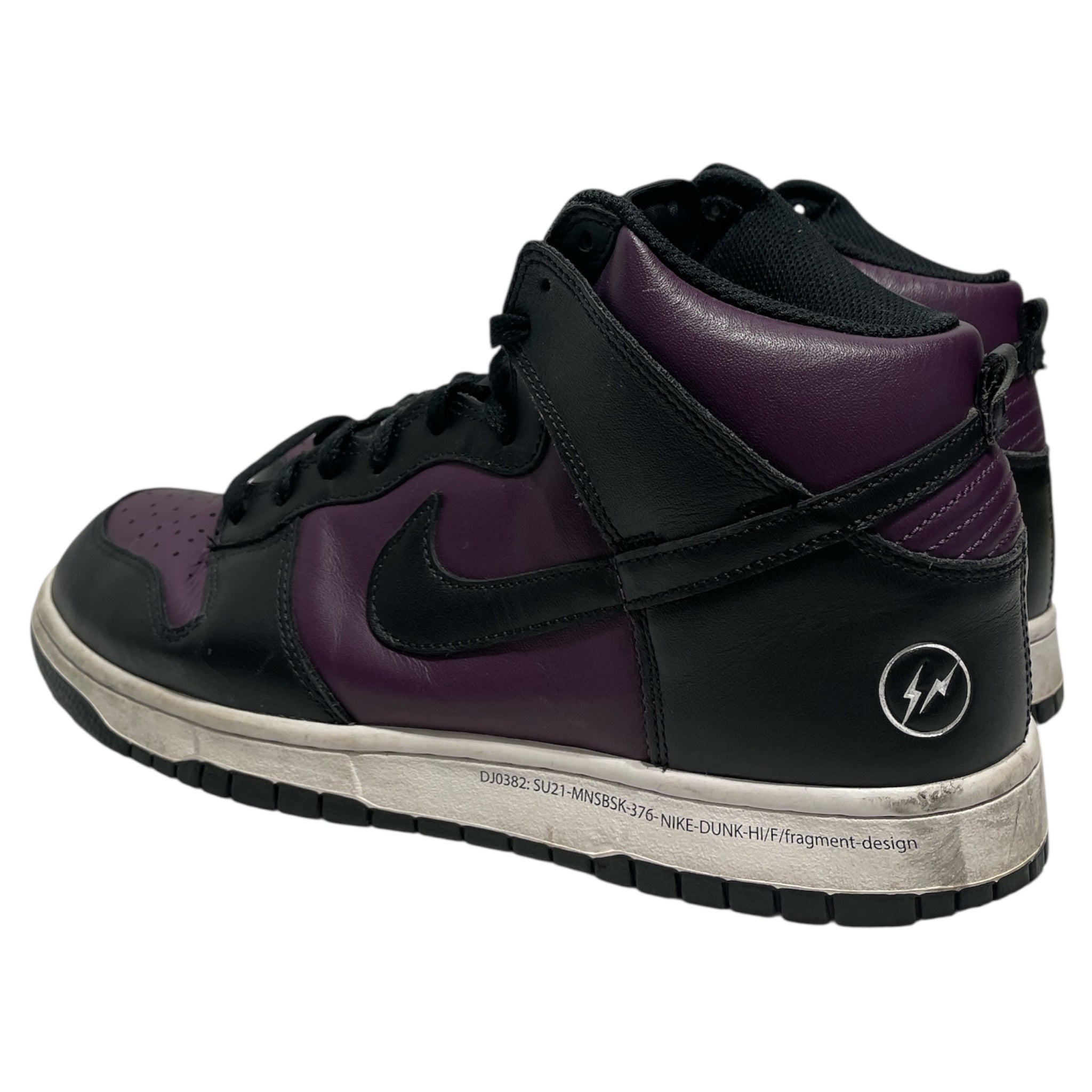NIKE/Hi-Sneakers/US 10.5/Leather/BLK/Dunk high fragments view 2