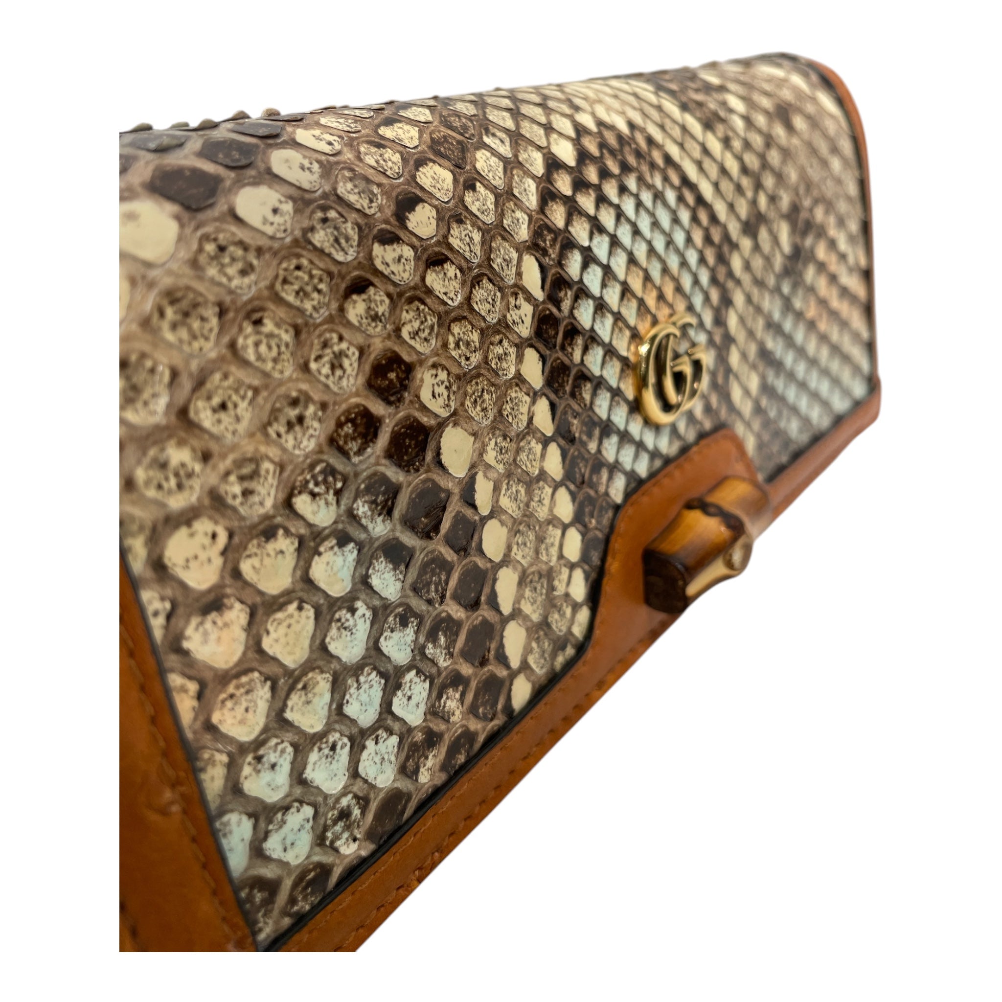 GUCCI/Cross Body Bag/Animal Pattern/Leather/CML/DIANA PYTHON CHAIN WALET view 6