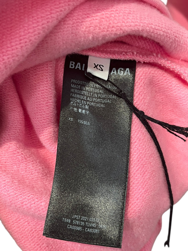 BALENCIAGA/Hoodie/XS/Cotton/PNK/BEBE