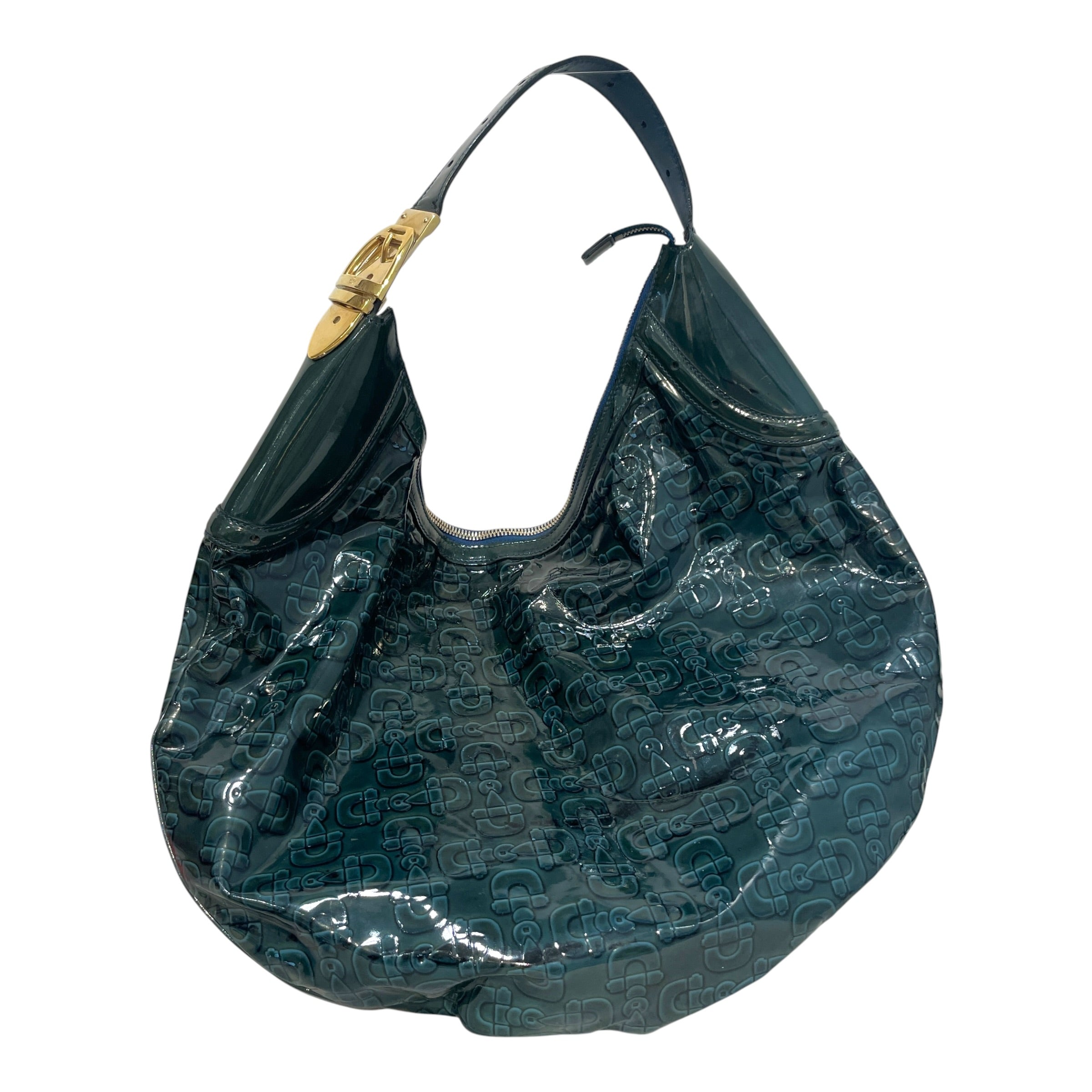 GUCCI/Bag/Monogram/Leather/GRN/Bamboo Ring Hobo Bag view 1