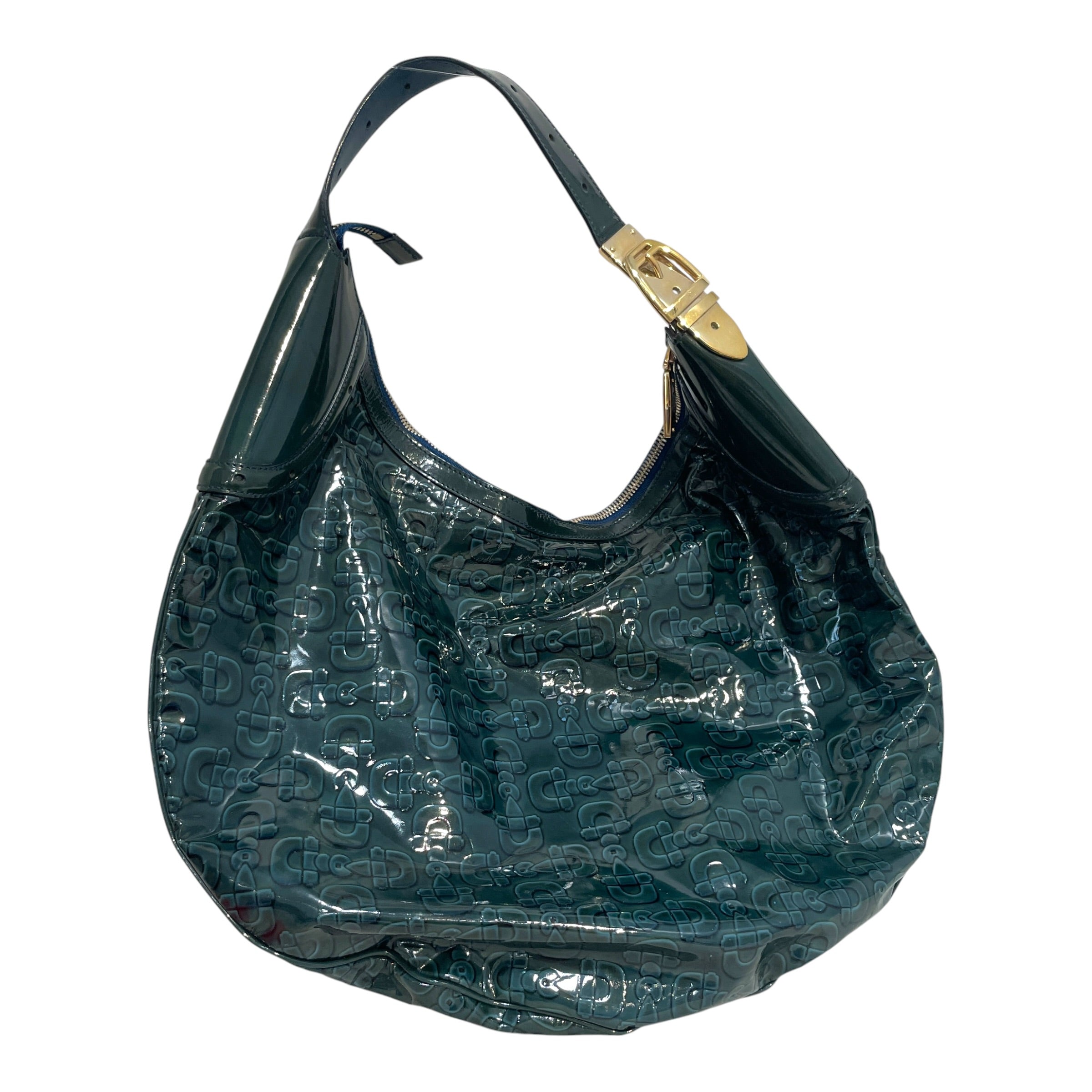 GUCCI/Bag/Monogram/Leather/GRN/Bamboo Ring Hobo Bag view 2