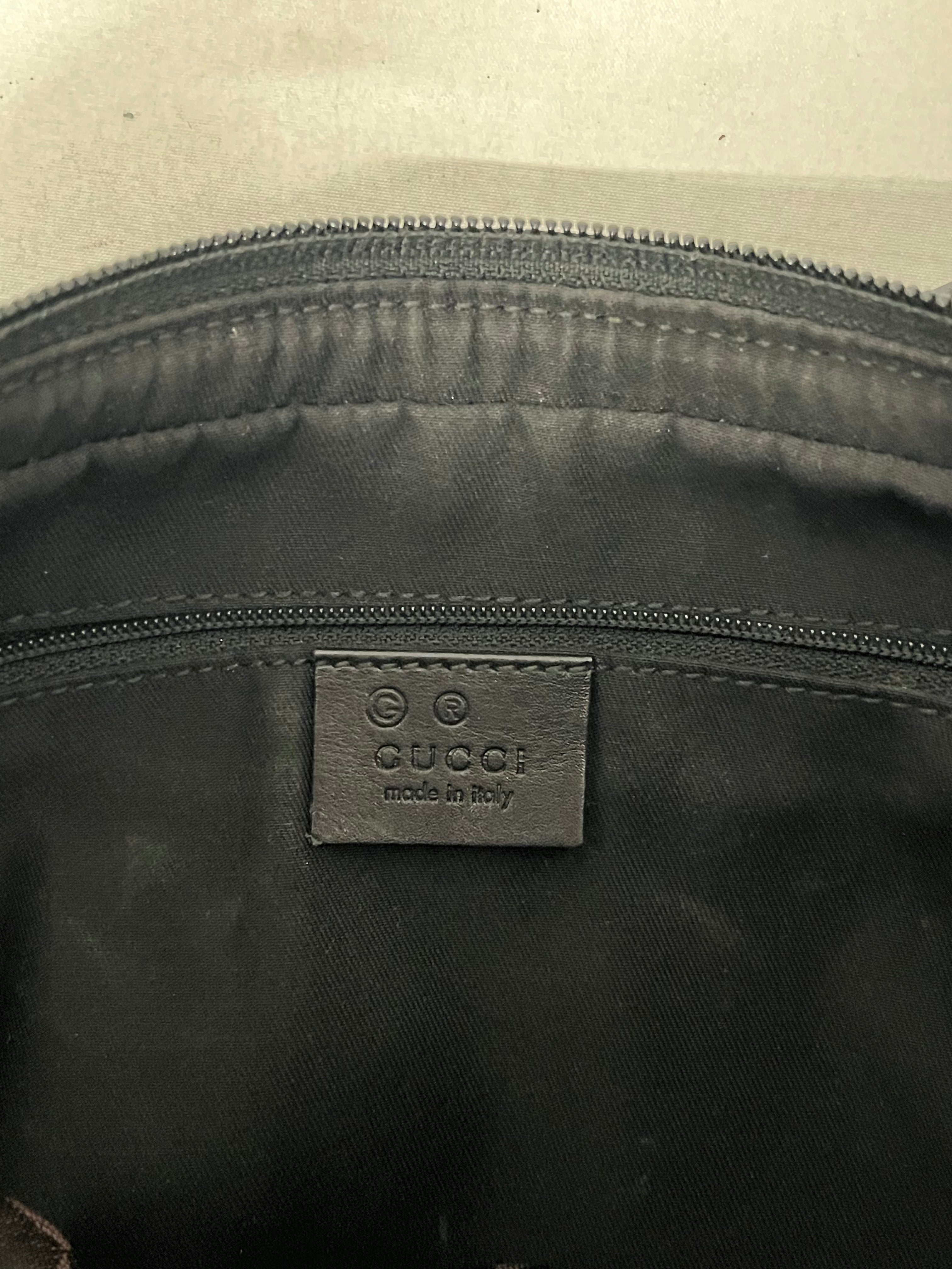GUCCI/Tote Bag/Monogram/Nylon/BLK/GG NYLON LEATHER HOBO view 3
