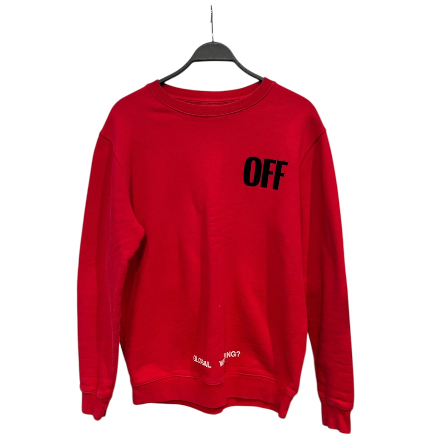 OFF-WHITE/Sweatshirt/S/Cotton/RED/Global Warming? view 1