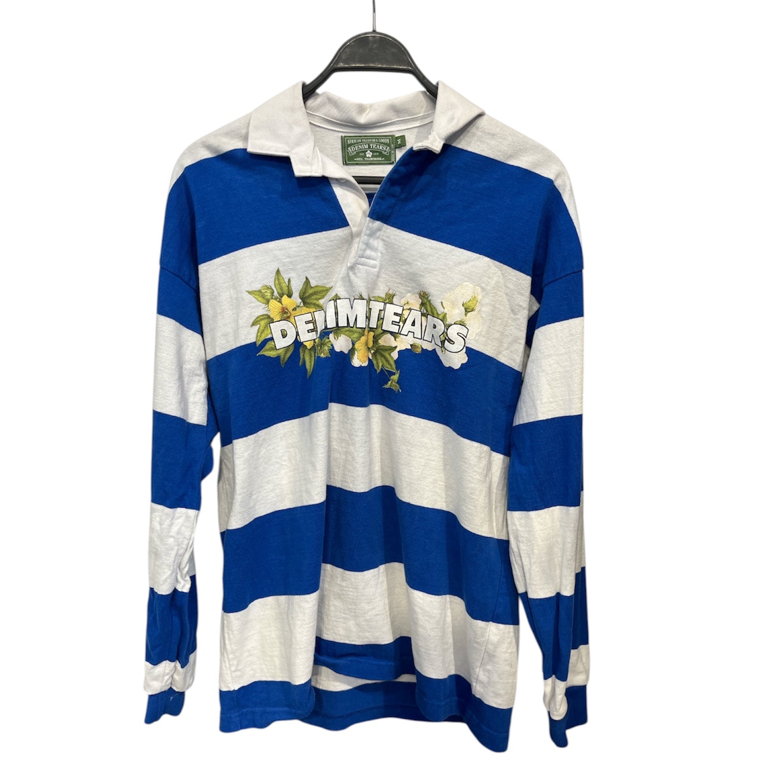 DENIM TEARS/LS Shirt/M/Cotton/MLT/Stripe/RUGBY FLORAL STRIPED view 1