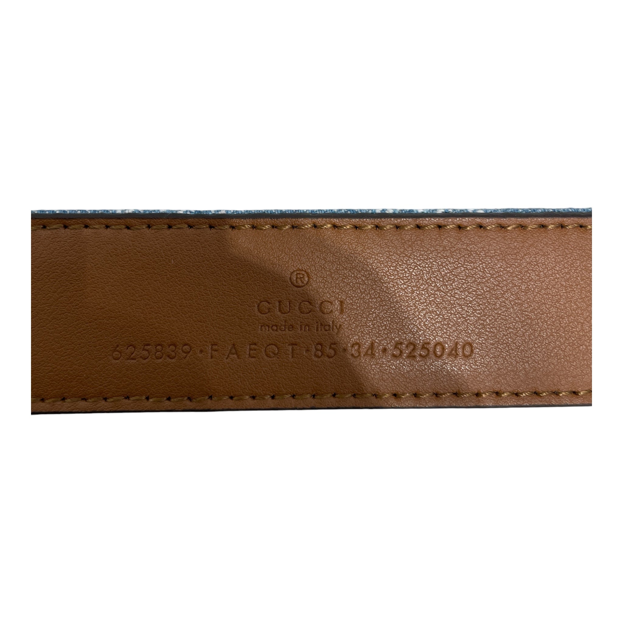 GUCCI/Belt/Monogram/Denim/BLU/L's/SILVER MONOGRAM view 3