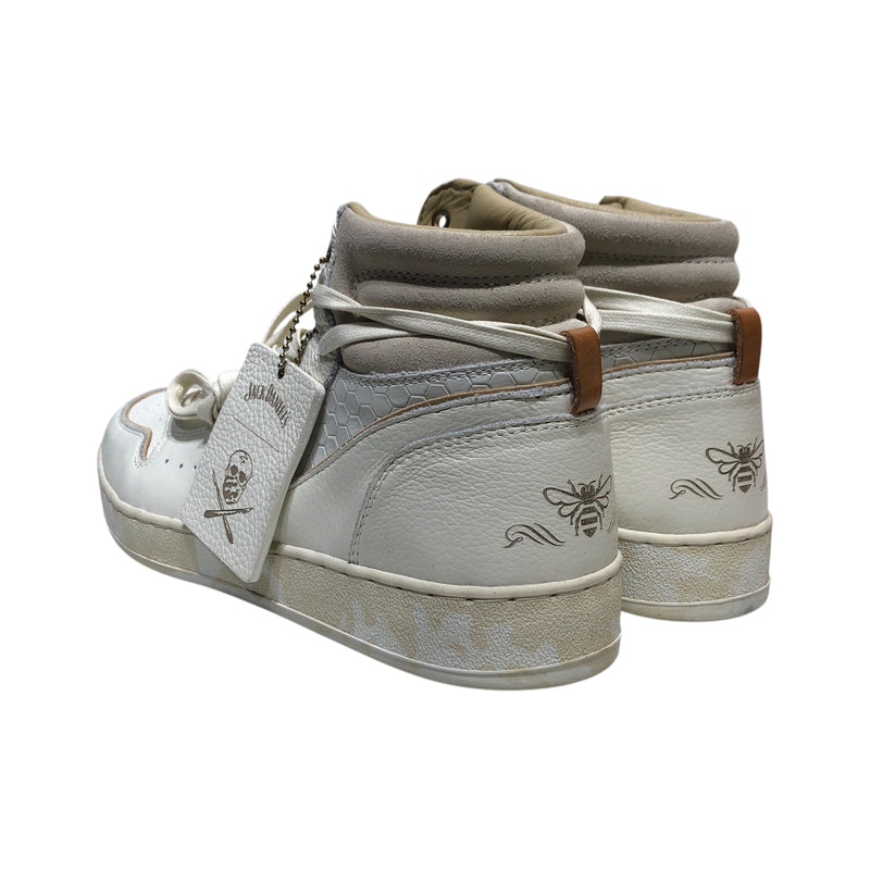 THE SHOE SURGEON/Hi-Sneakers/US 9.5/WHT/JACK DANIELS