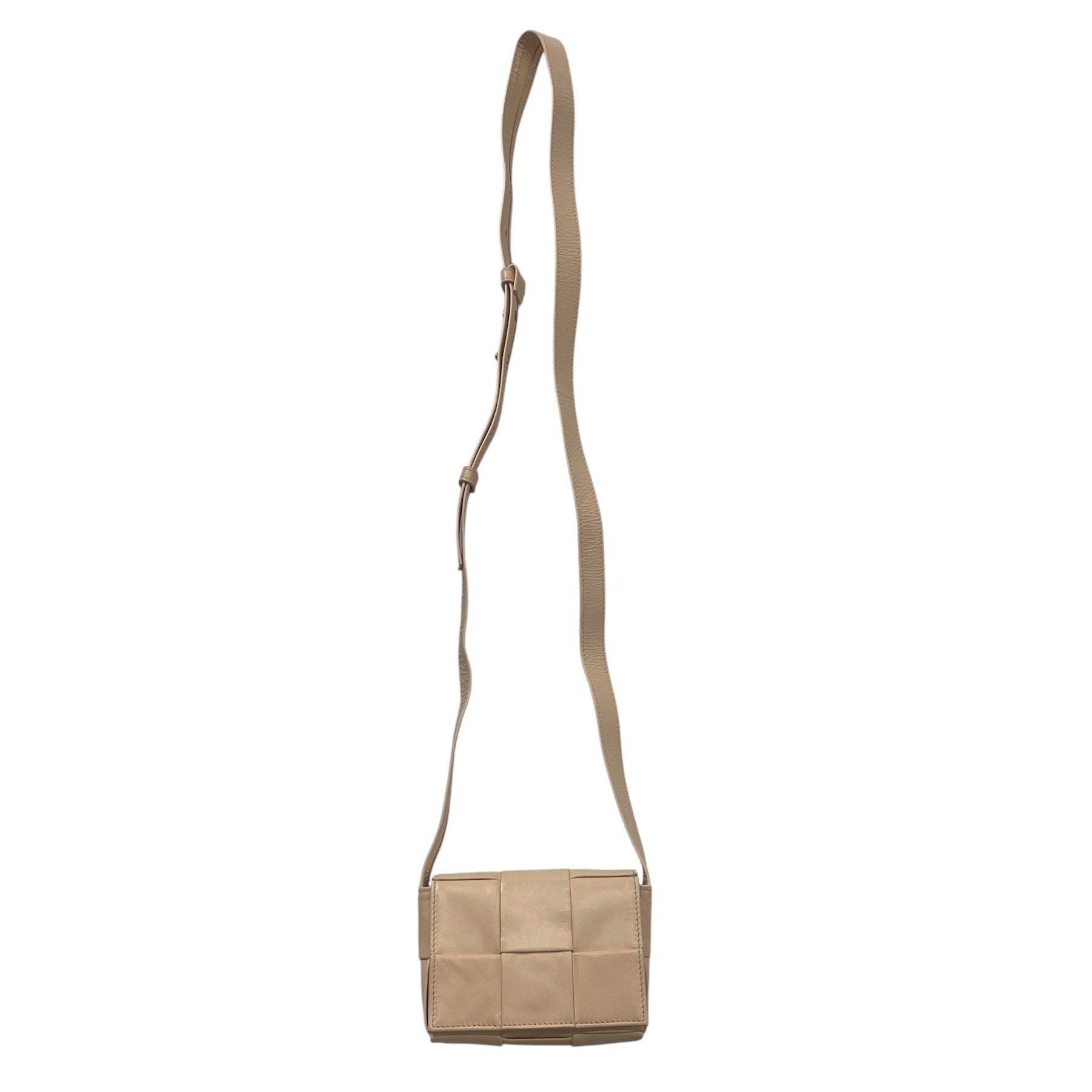 BOTTEGA VENETA/Cross Body Bag/Leather/PNK/INTRECCIATO CASSETTE MINI view 1