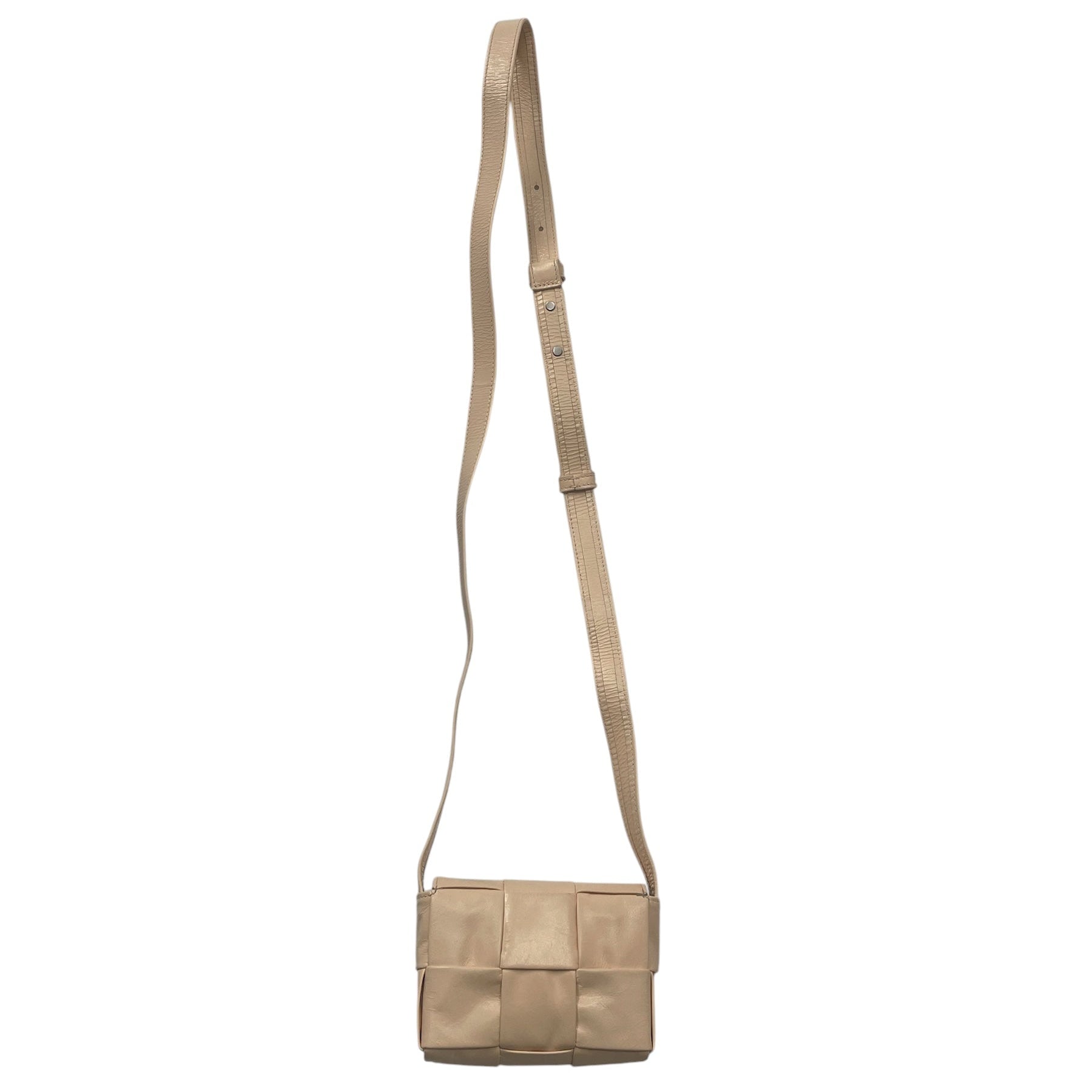 BOTTEGA VENETA/Cross Body Bag/Leather/PNK/INTRECCIATO CASSETTE MINI view 2