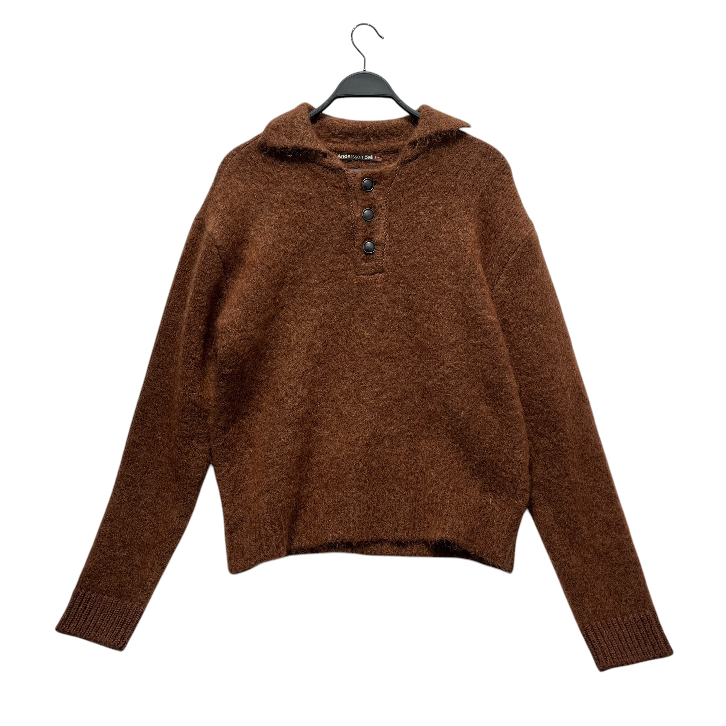 Andersson Bell/Sweater/M/Mohair/BRW/BUTTON POLO view 1