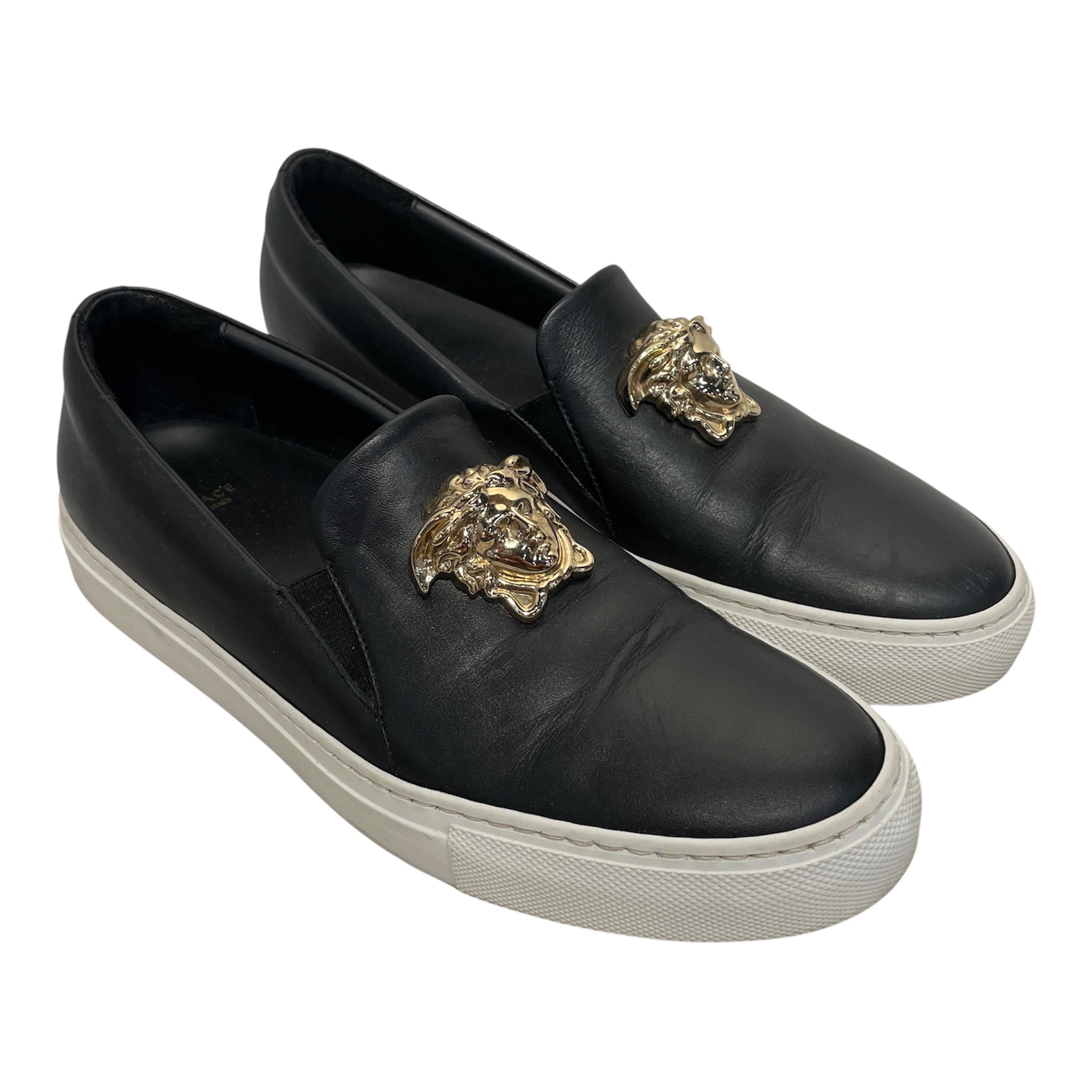 VERSACE/Low-Sneakers/EU 39/Leather/BLK/PALAZZO MEDUSA SLIP ON view 1