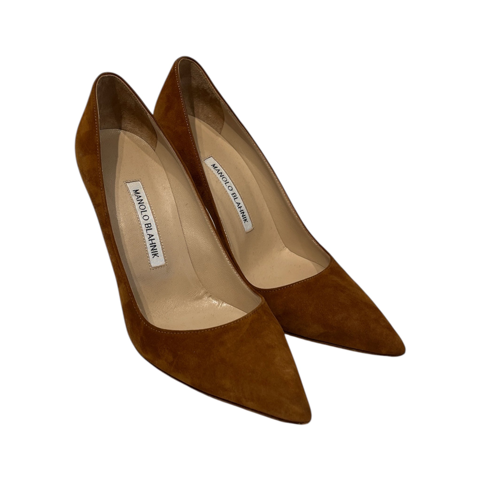 MANOLO BLAHNIK/Heels/EU 38/Suede/CML/point toe view 1