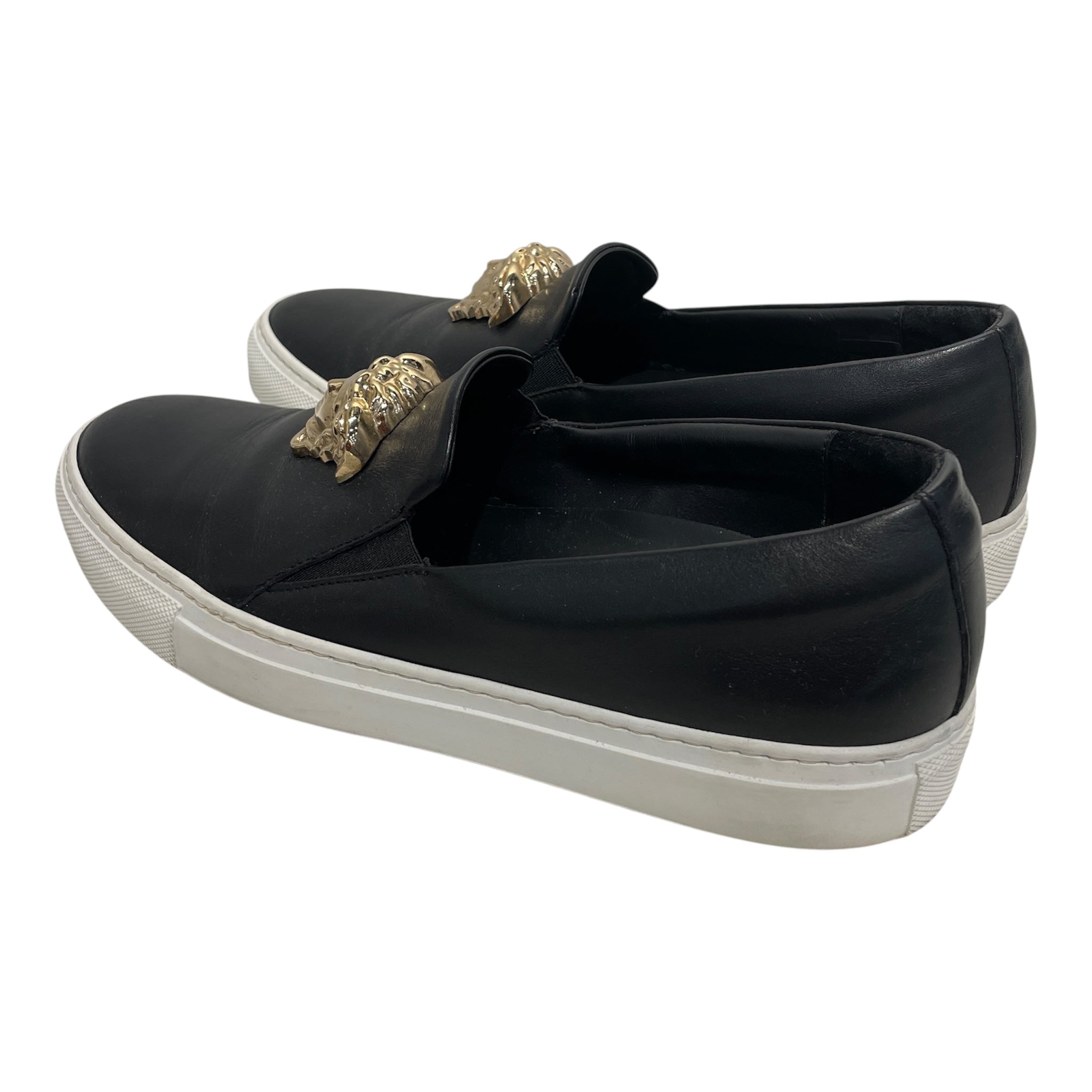 VERSACE/Low-Sneakers/EU 39/Leather/BLK/PALAZZO MEDUSA SLIP ON view 2