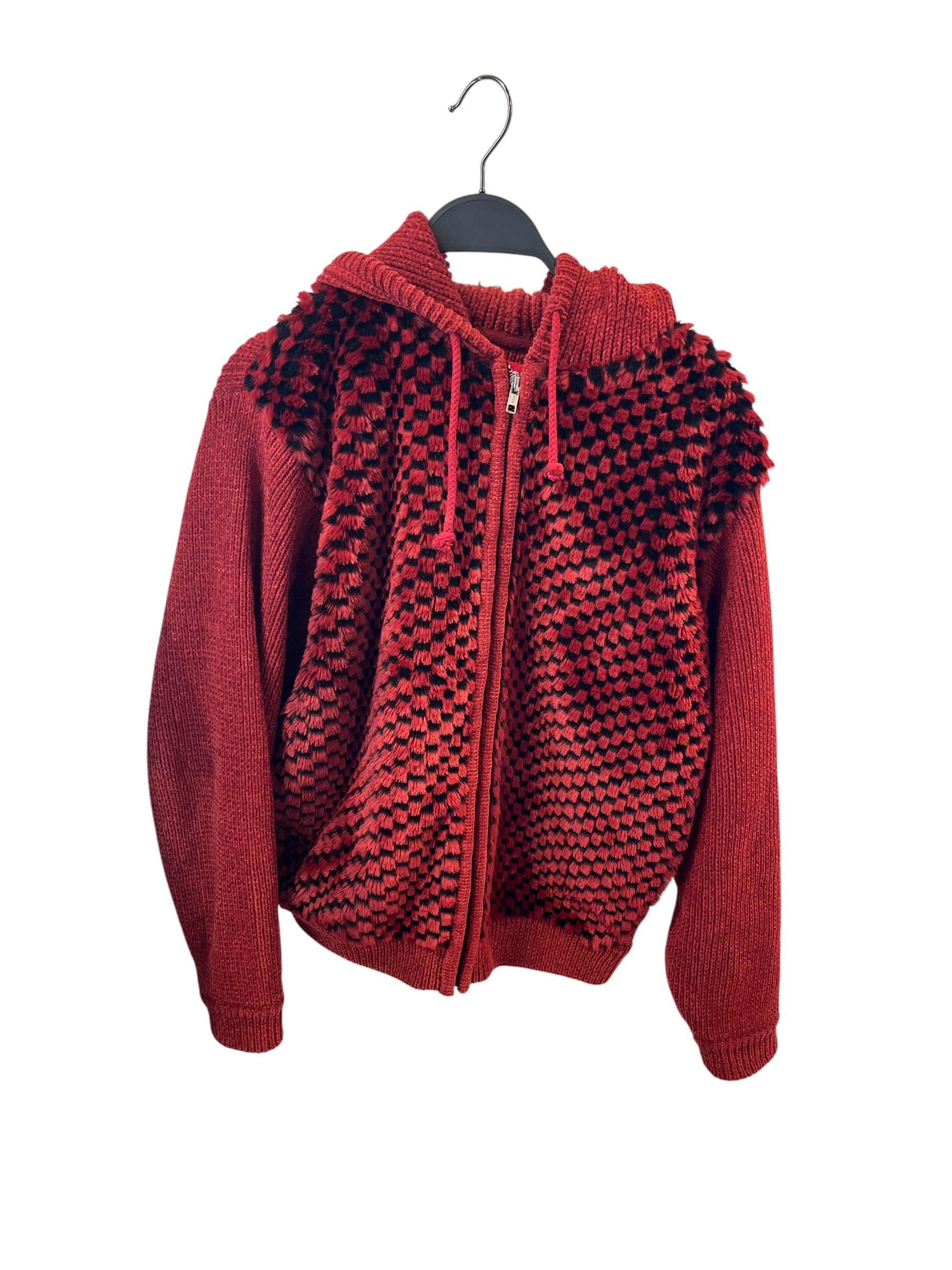 Supreme/Zip Up Hoodie/S/Cotton/BRD/CHECKERBOARD FAUX FUR view 1