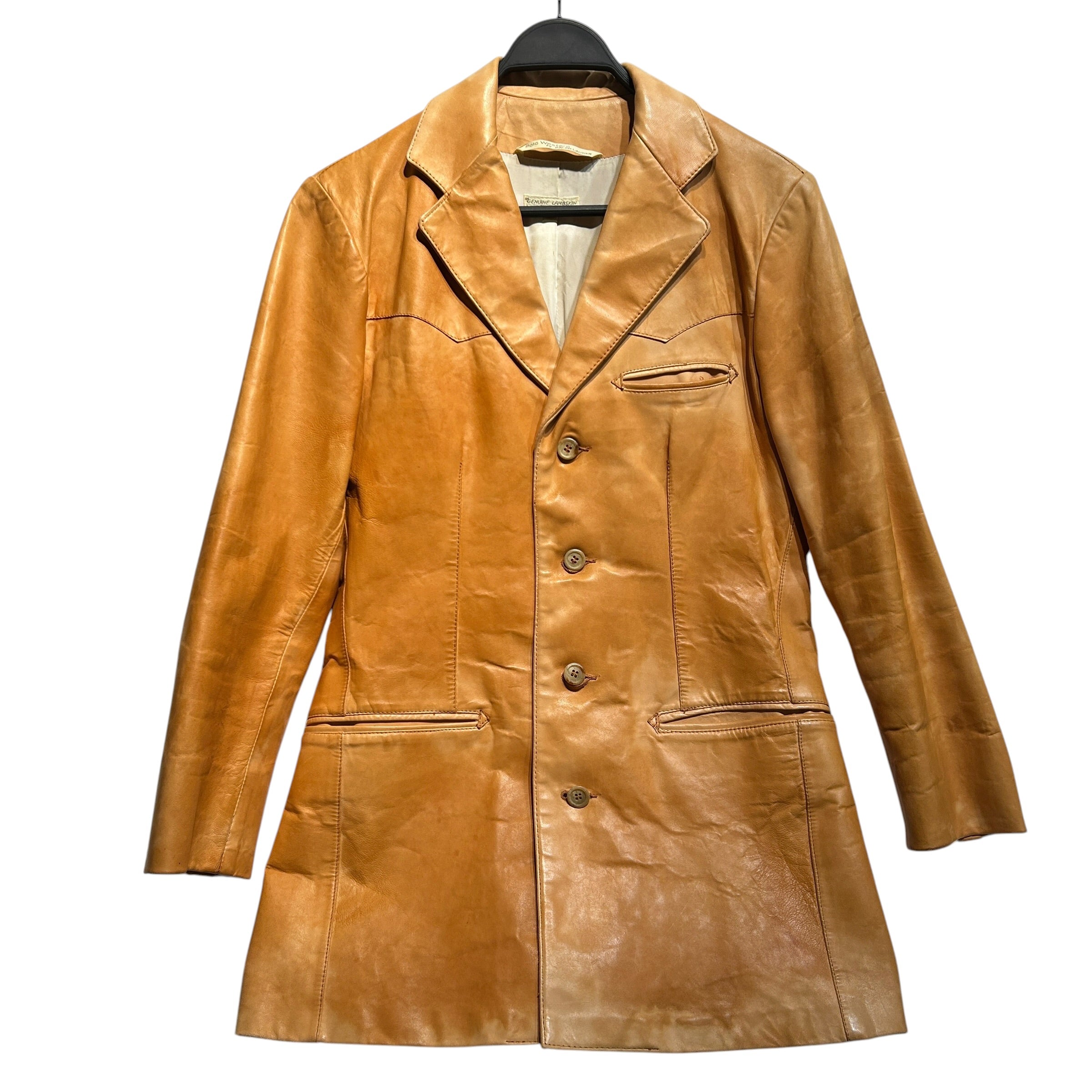 POLO WESTERN/Vintage/Leather Jkt/38/Lambskin/CML/Lambskin Blazer Jacket view 1