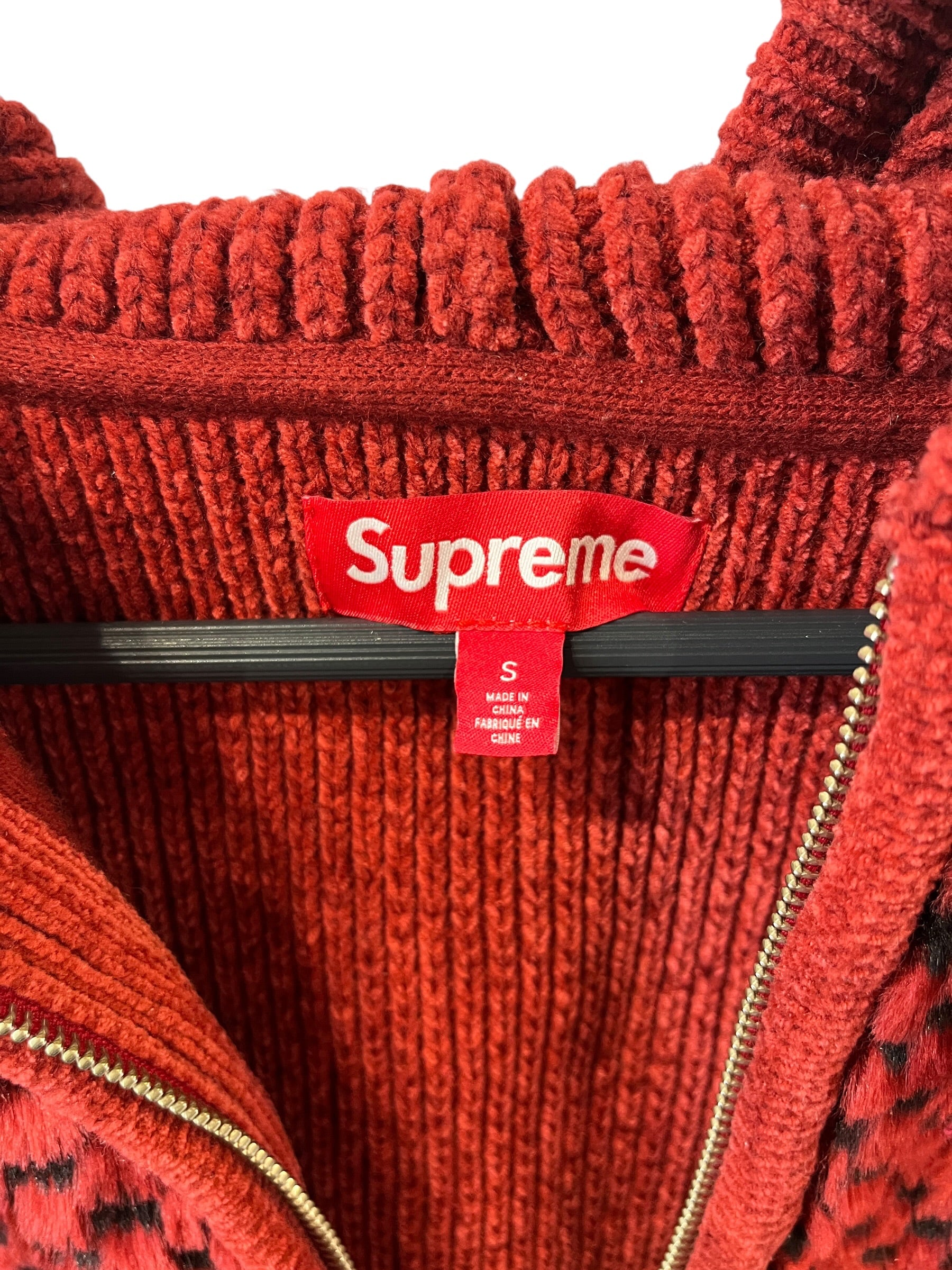 Supreme/Zip Up Hoodie/S/Cotton/BRD/CHECKERBOARD FAUX FUR view 3