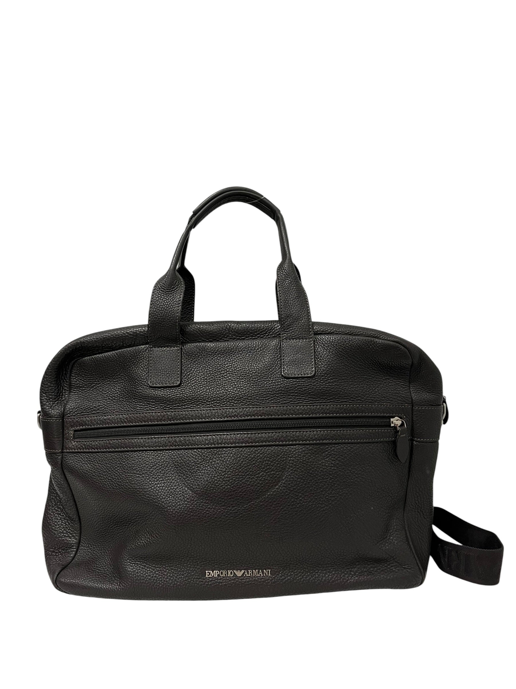 EMPORIO ARMANI/Bag/Leather/BRW/LEATHER MESSENGER BAG view 1