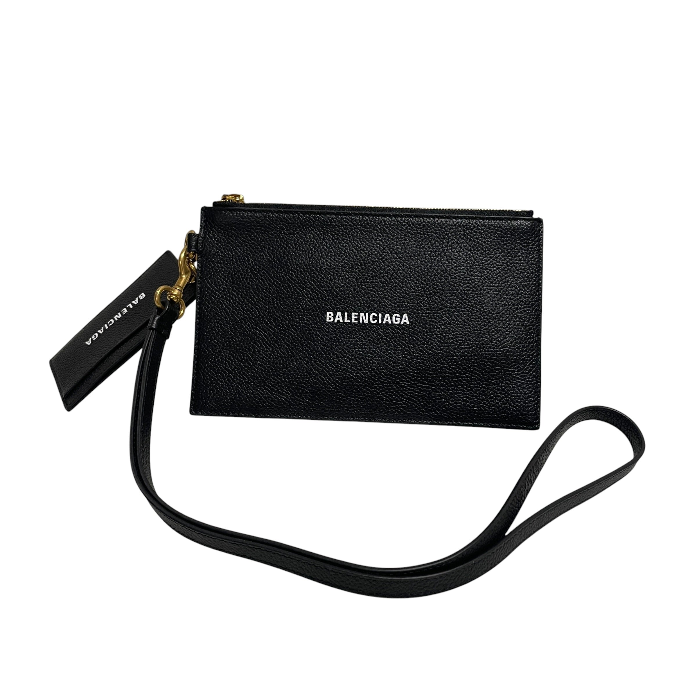 BALENCIAGA/Pouch/Leather/BLK/2DWBVRG view 1