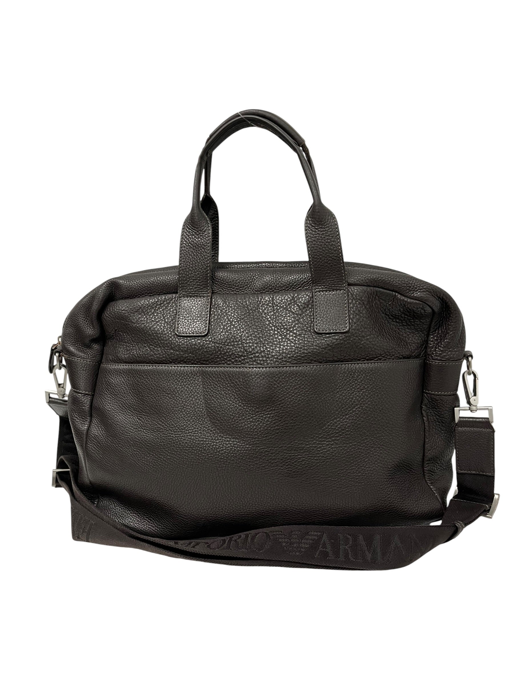 EMPORIO ARMANI/Bag/Leather/BRW/LEATHER MESSENGER BAG view 2
