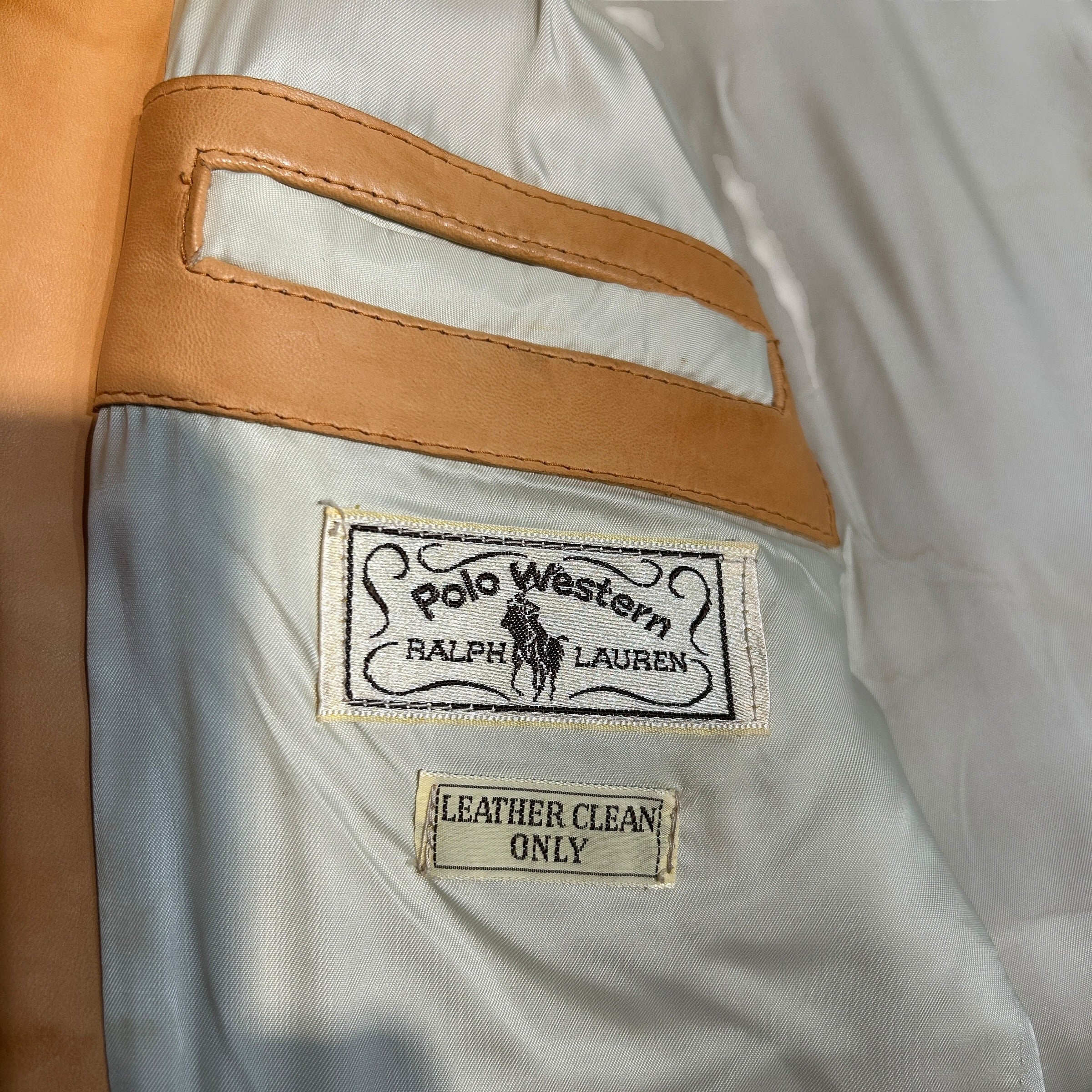 POLO WESTERN/Vintage/Leather Jkt/38/Lambskin/CML/Lambskin Blazer Jacket view 4