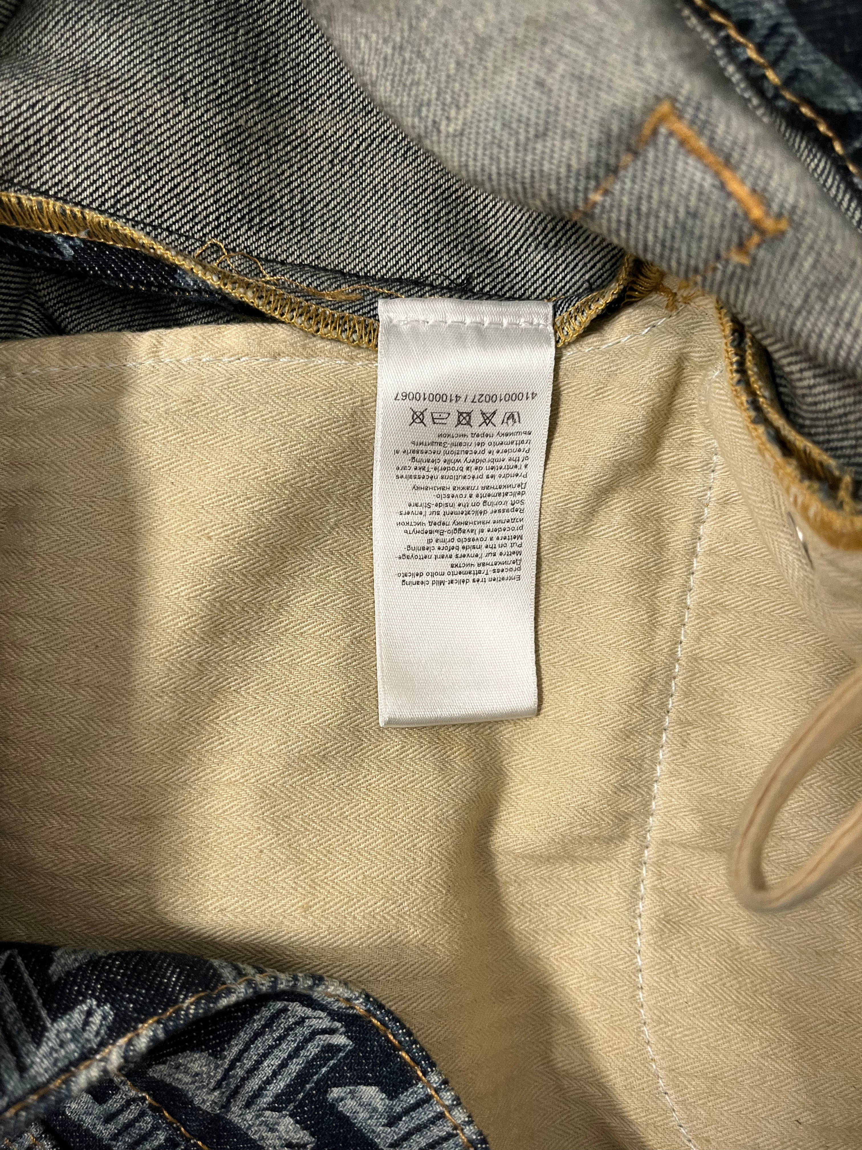 LANVIN/Straight Pants/34/Cotton/NVY/All Over Print/tappered pants view 4