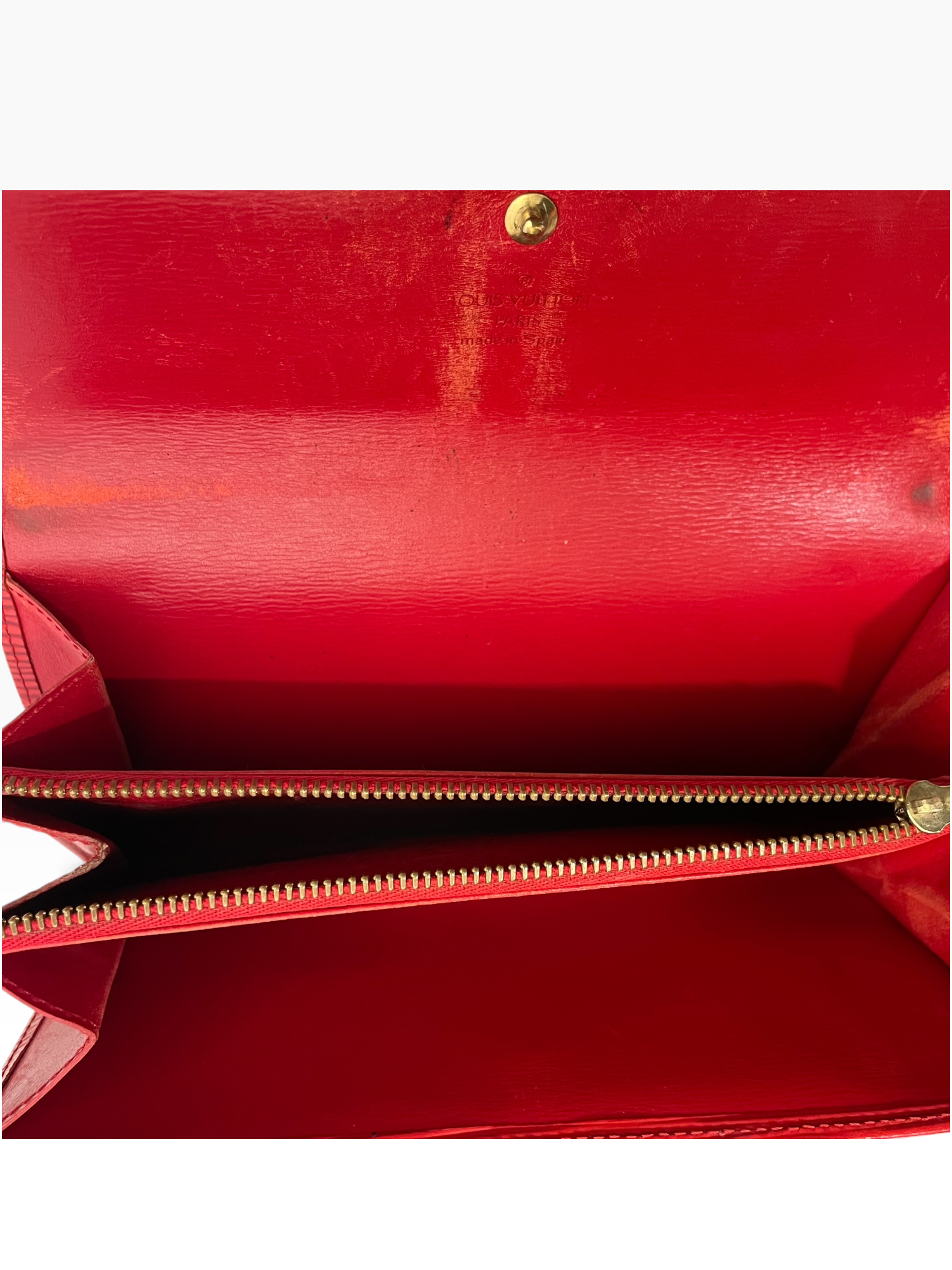 LOUIS VUITTON/Long Wallet/Leather/RED/L's/Red Epi Sarah Wallet view 3