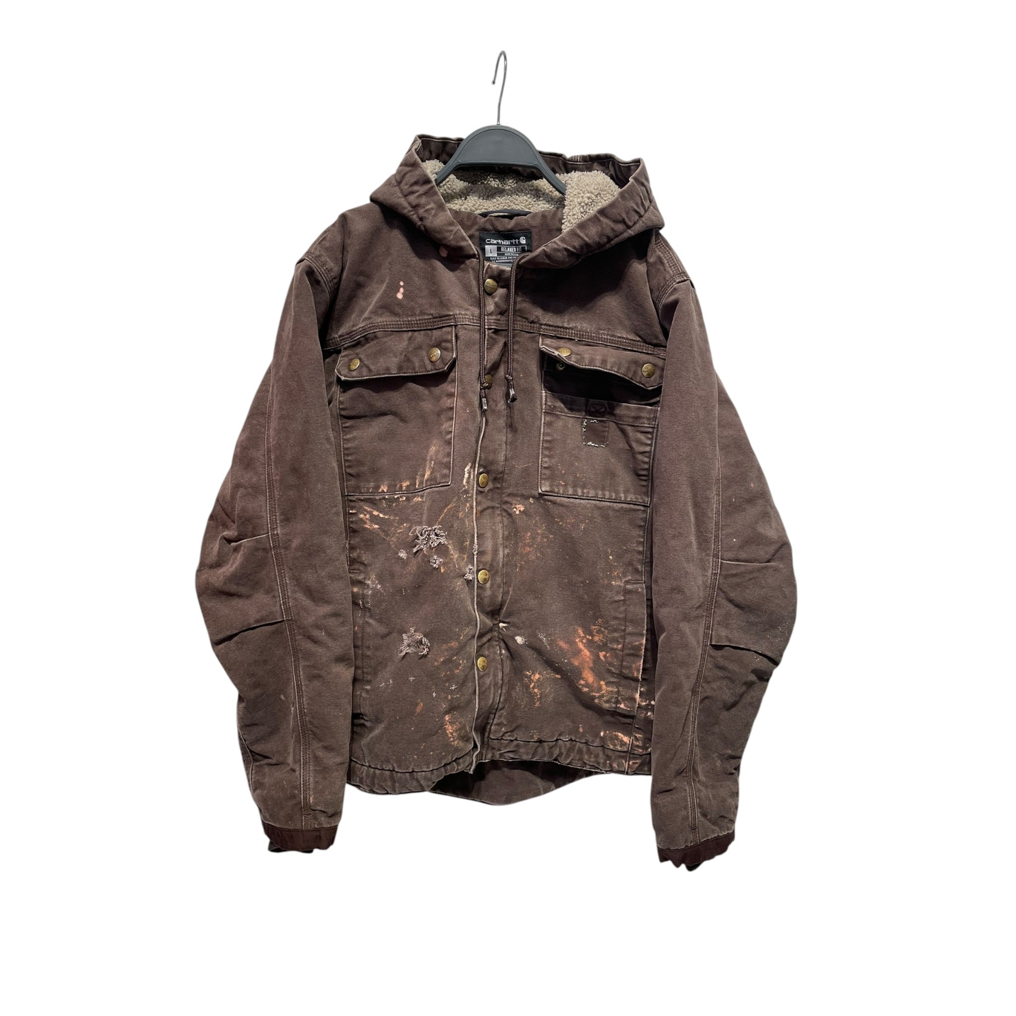 Carhartt/Jacket/L/Cotton/BRW/distressed/bleached view 1