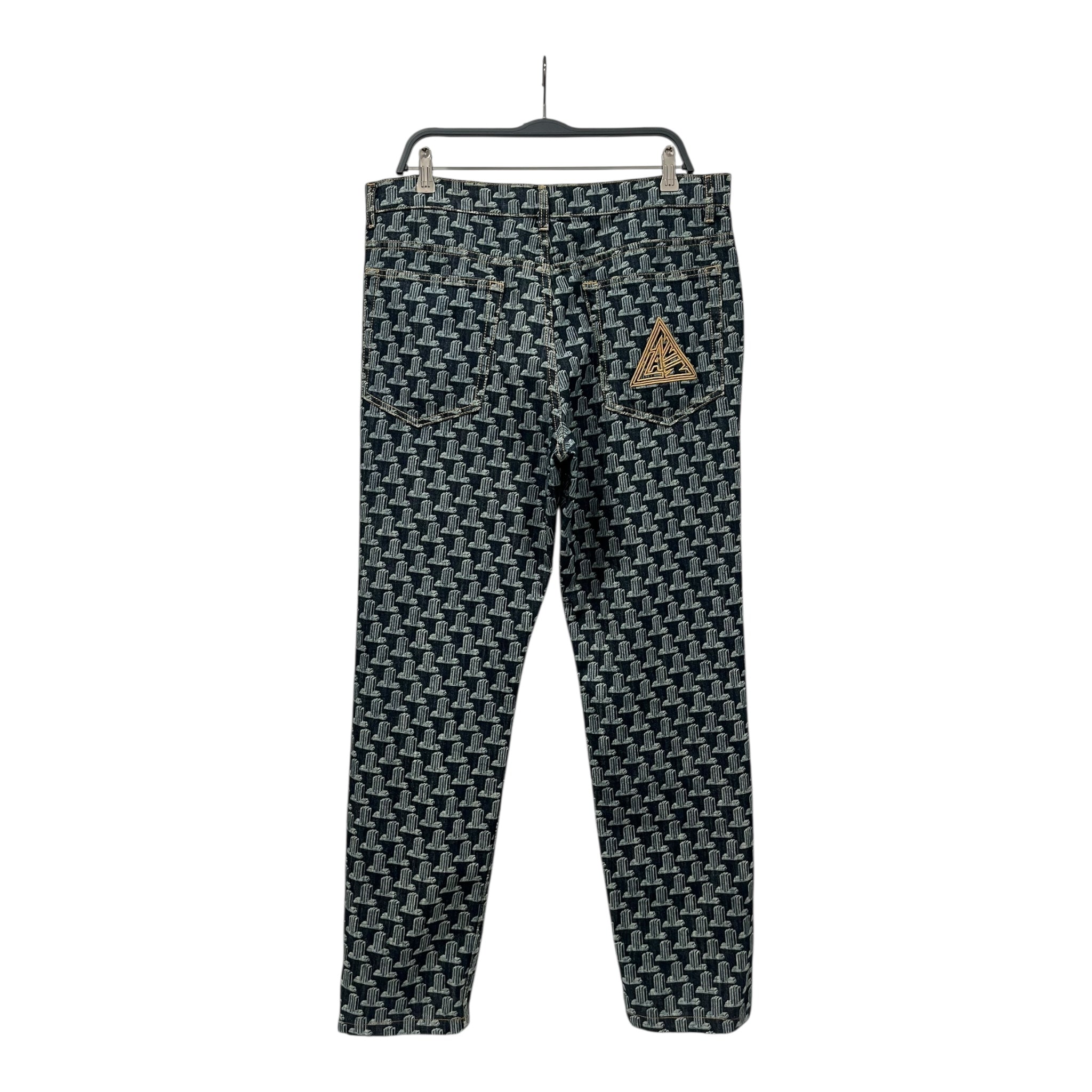 LANVIN/Straight Pants/34/Cotton/NVY/All Over Print/tappered pants view 2