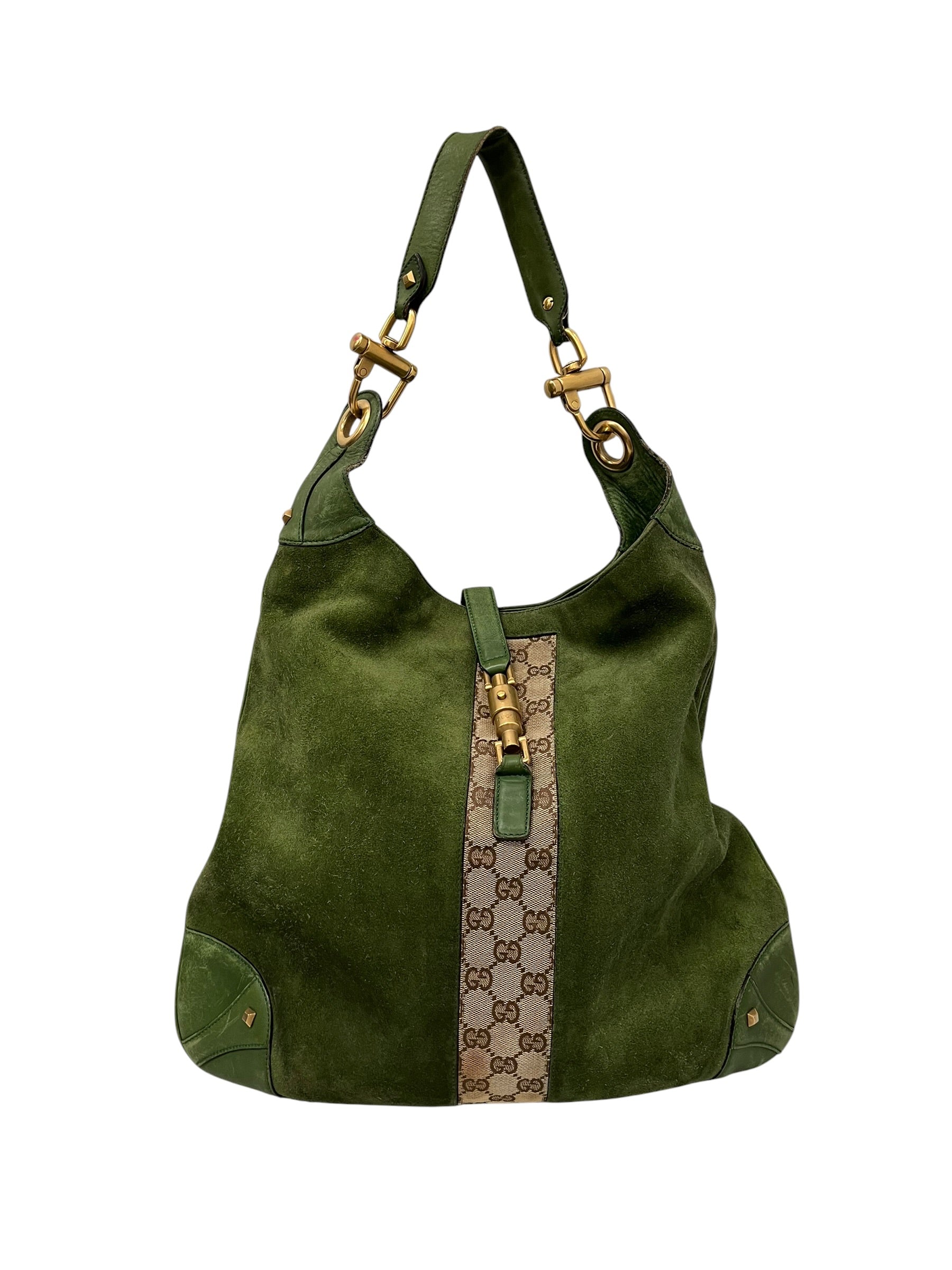 GUCCI/Bag/Suede/GRN/NAIL HEAD HOBO BAG view 1