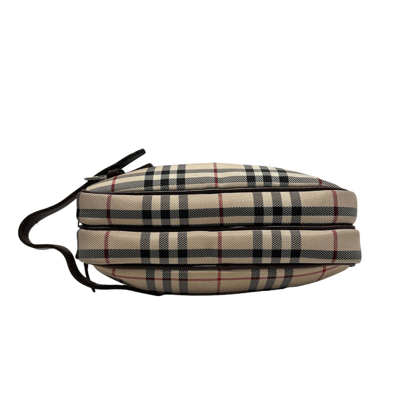 BURBERRY/Clutch Bag/Plaid/Cotton/CRM/HOUSE CHECK CLUTCH
