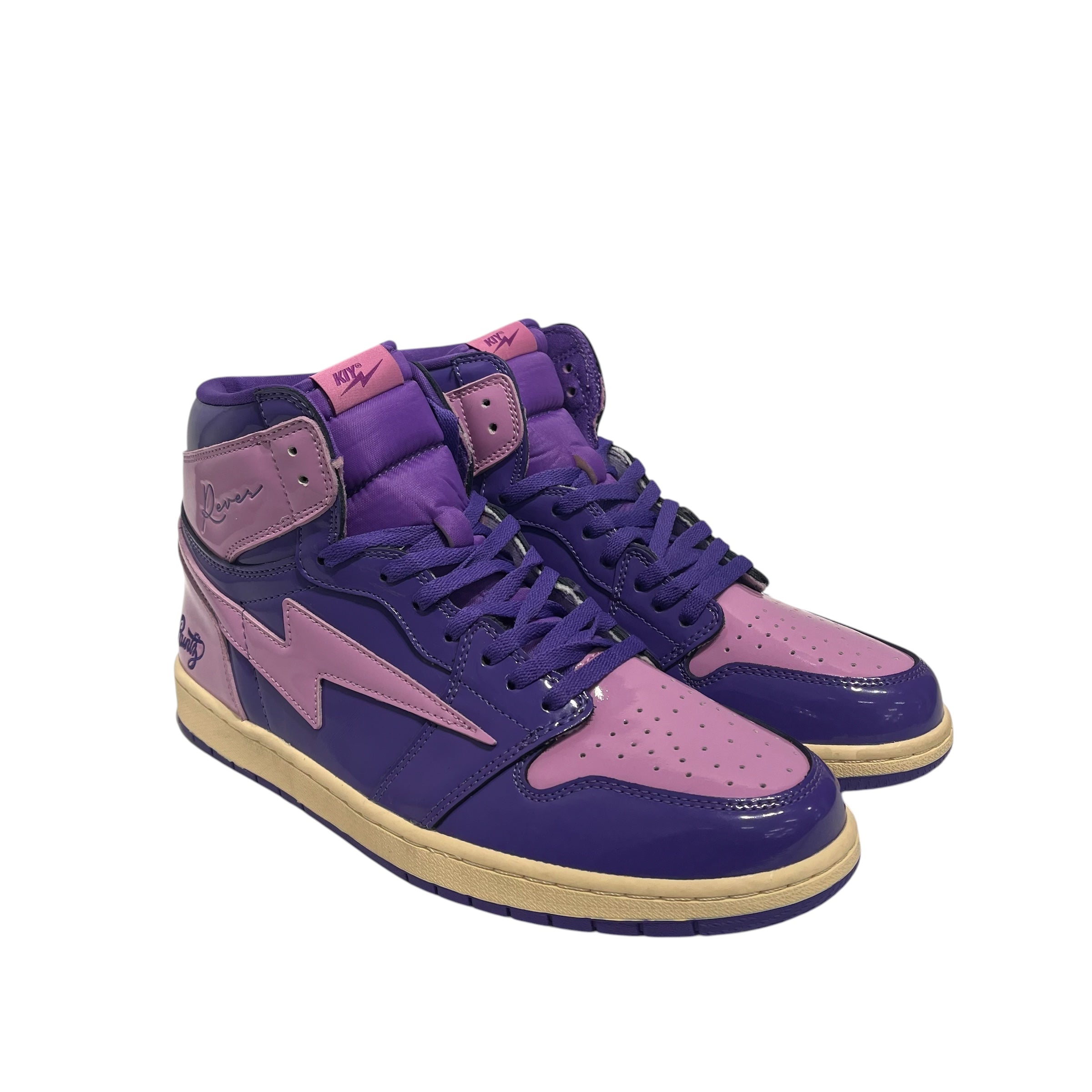 REVES PARIS /Hi-Sneakers/US 13/Border/Leather/PPL/RUNTZ view 1