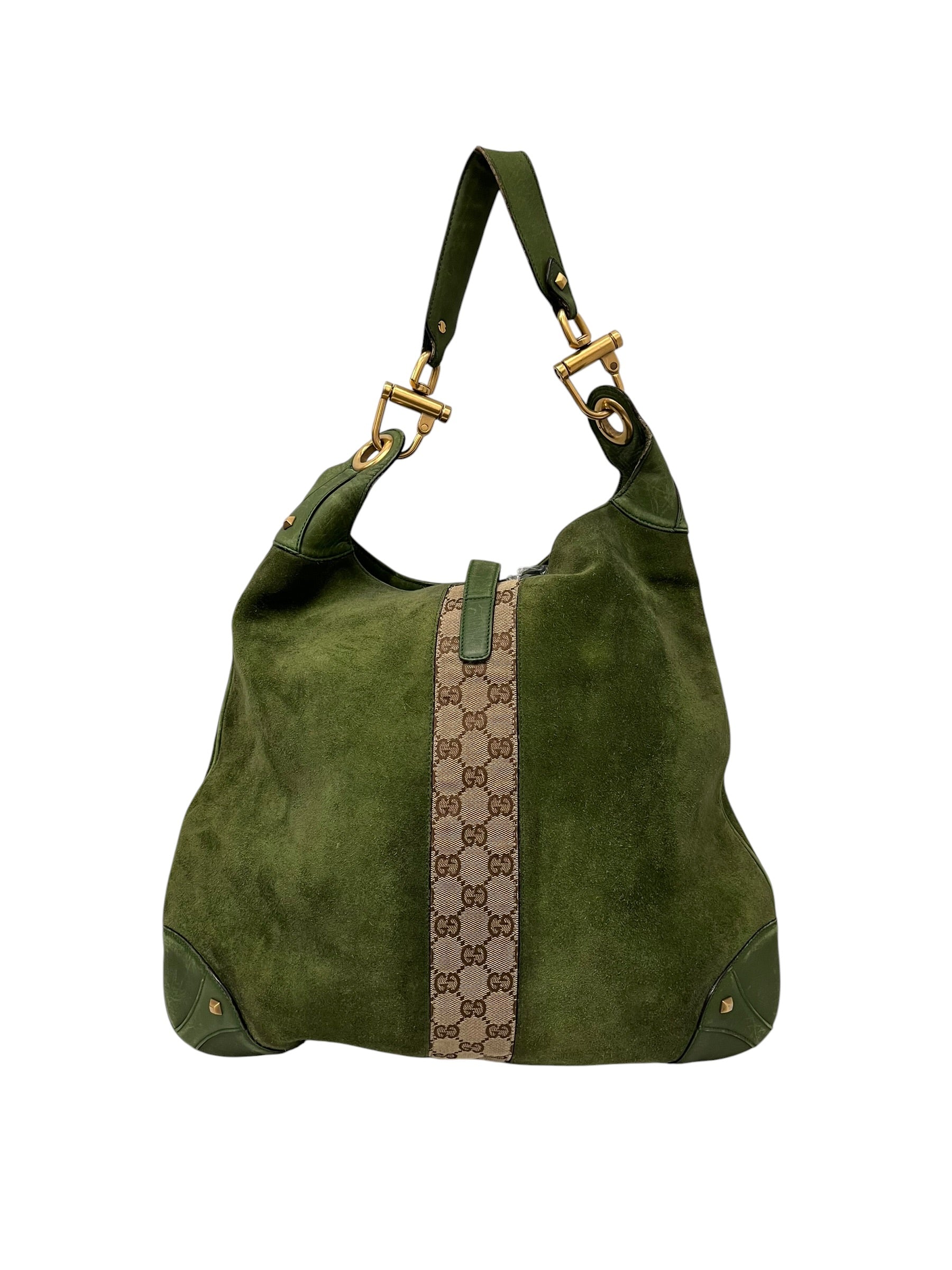 GUCCI/Bag/Suede/GRN/NAIL HEAD HOBO BAG view 2