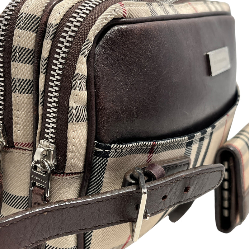 BURBERRY/Clutch Bag/Plaid/Cotton/CRM/HOUSE CHECK CLUTCH