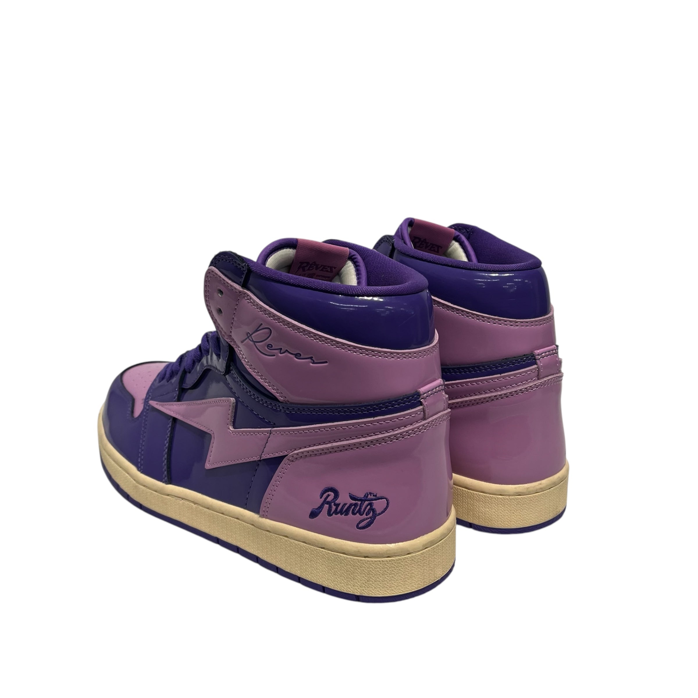 REVES PARIS /Hi-Sneakers/US 13/Border/Leather/PPL/RUNTZ view 2