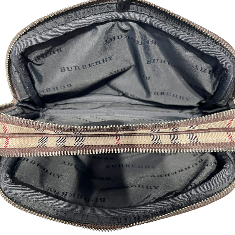 BURBERRY/Clutch Bag/Plaid/Cotton/CRM/HOUSE CHECK CLUTCH