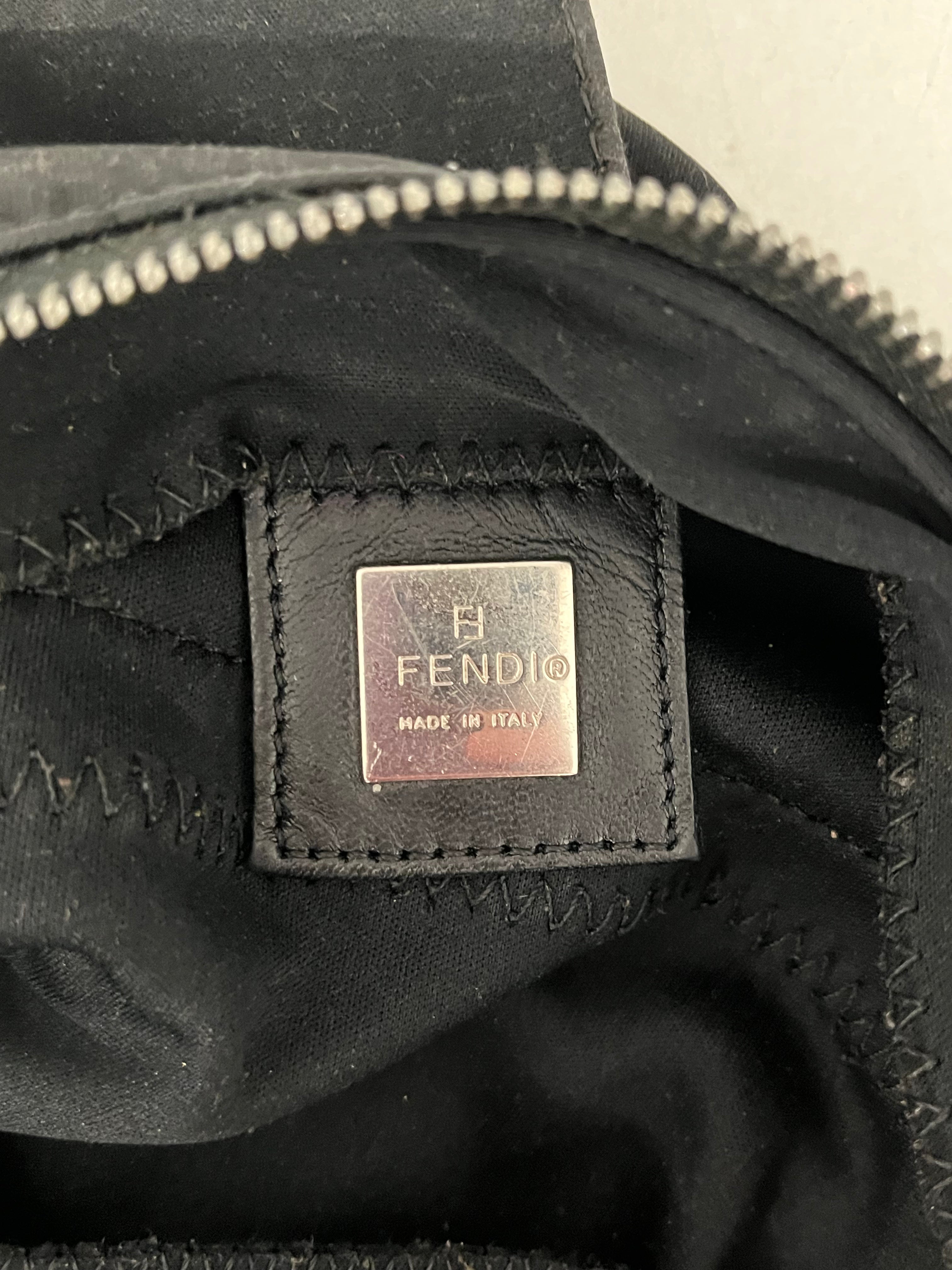 FENDI/Hand Bag/Nylon/BLK/SATIN NYLON, SILVER HARDWEAR view 3