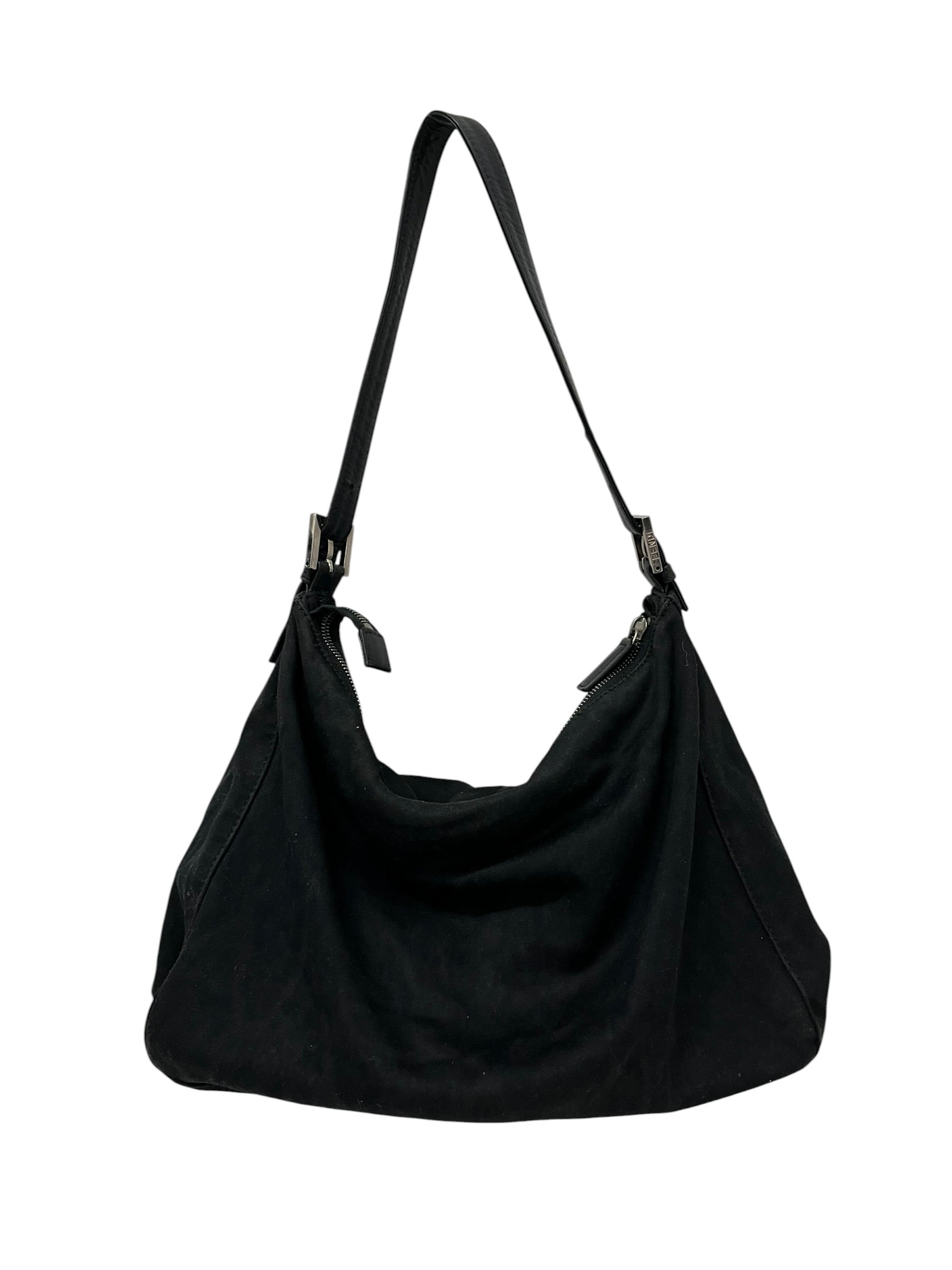 FENDI/Hand Bag/Nylon/BLK/SATIN NYLON, SILVER HARDWEAR view 2