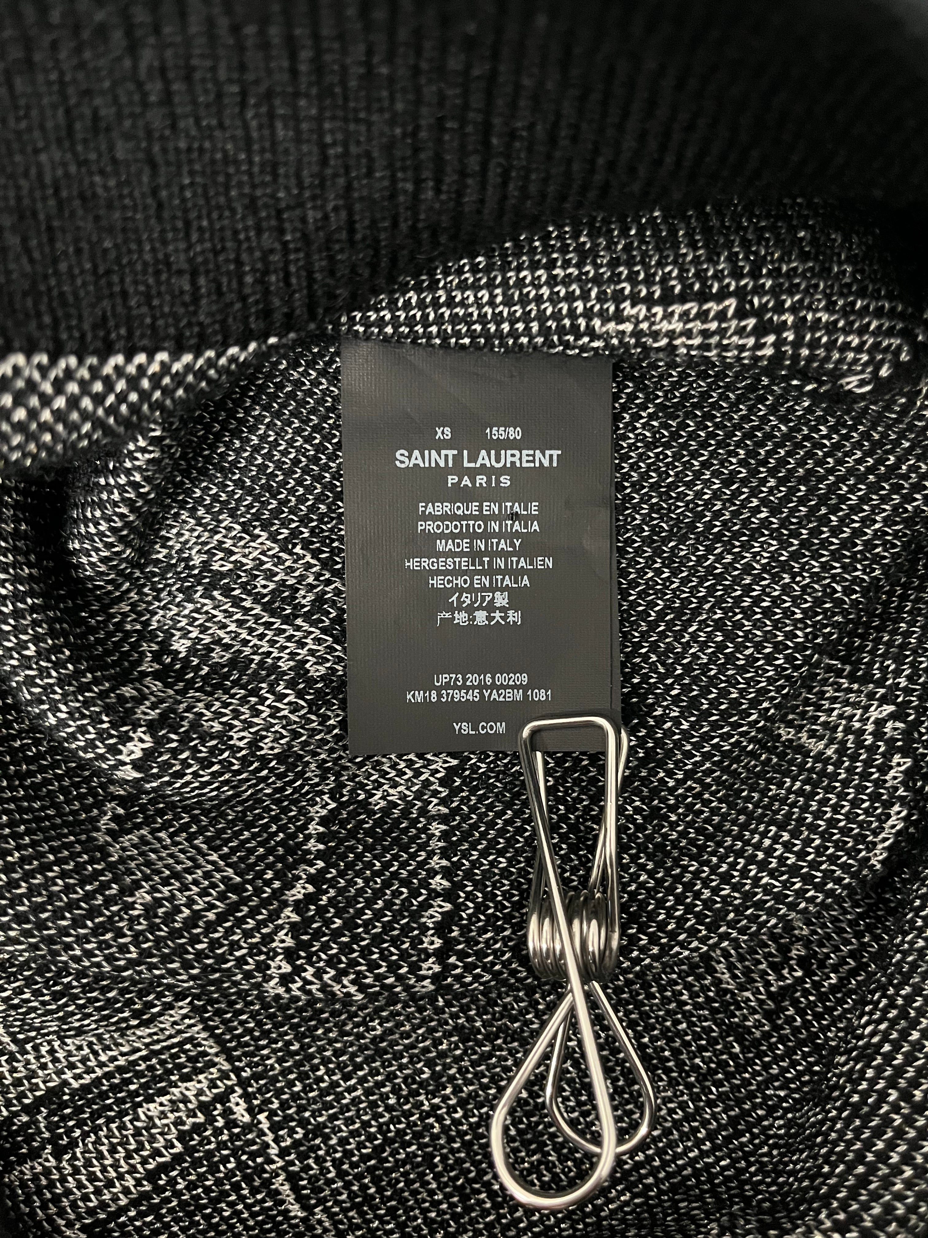 SAINT LAURENT/Sweater/XS/All Over Print/Wool/BLK/music notes view 4
