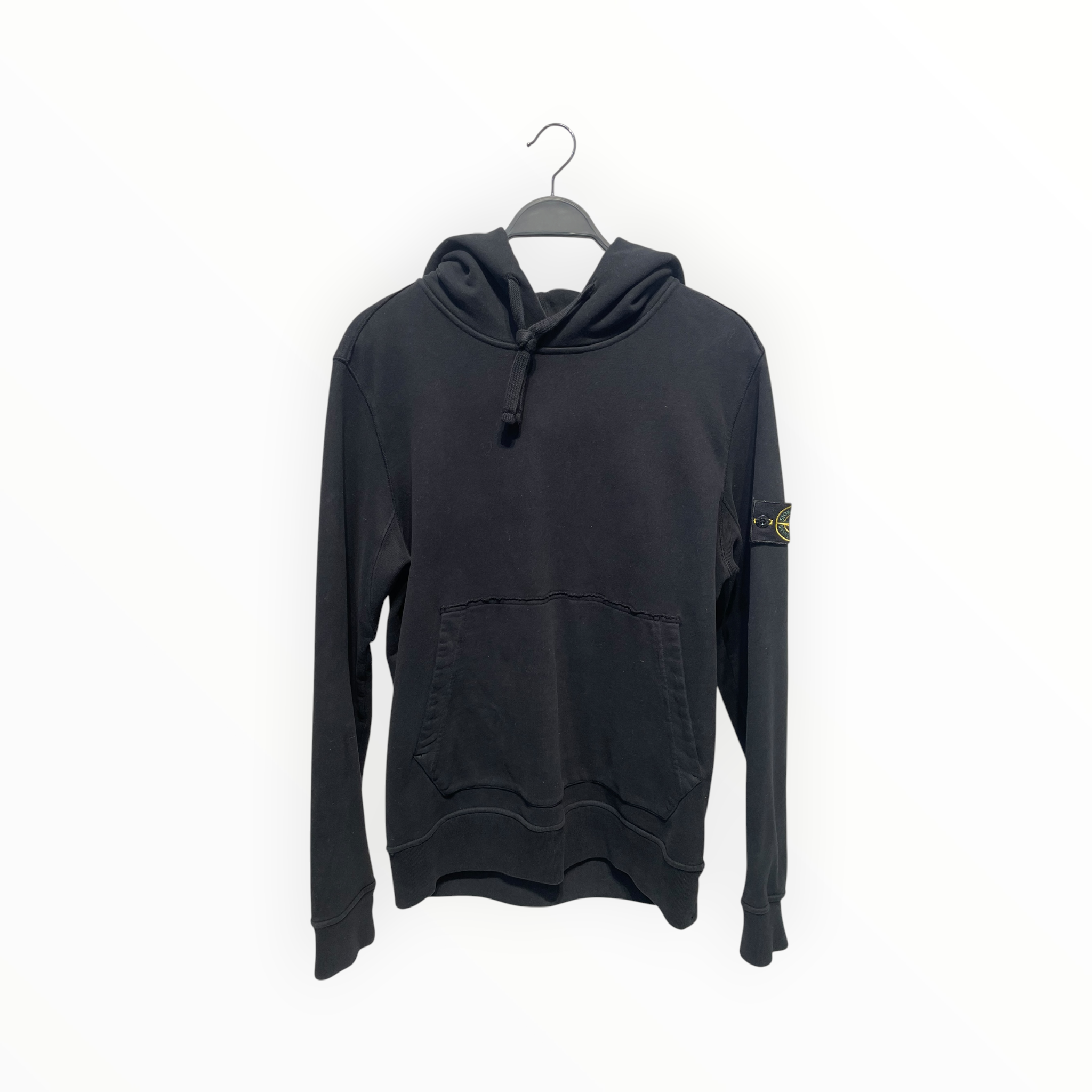 STONE ISLAND/Hoodie/M/Cotton/BLK/PATCH ON ARM view 1