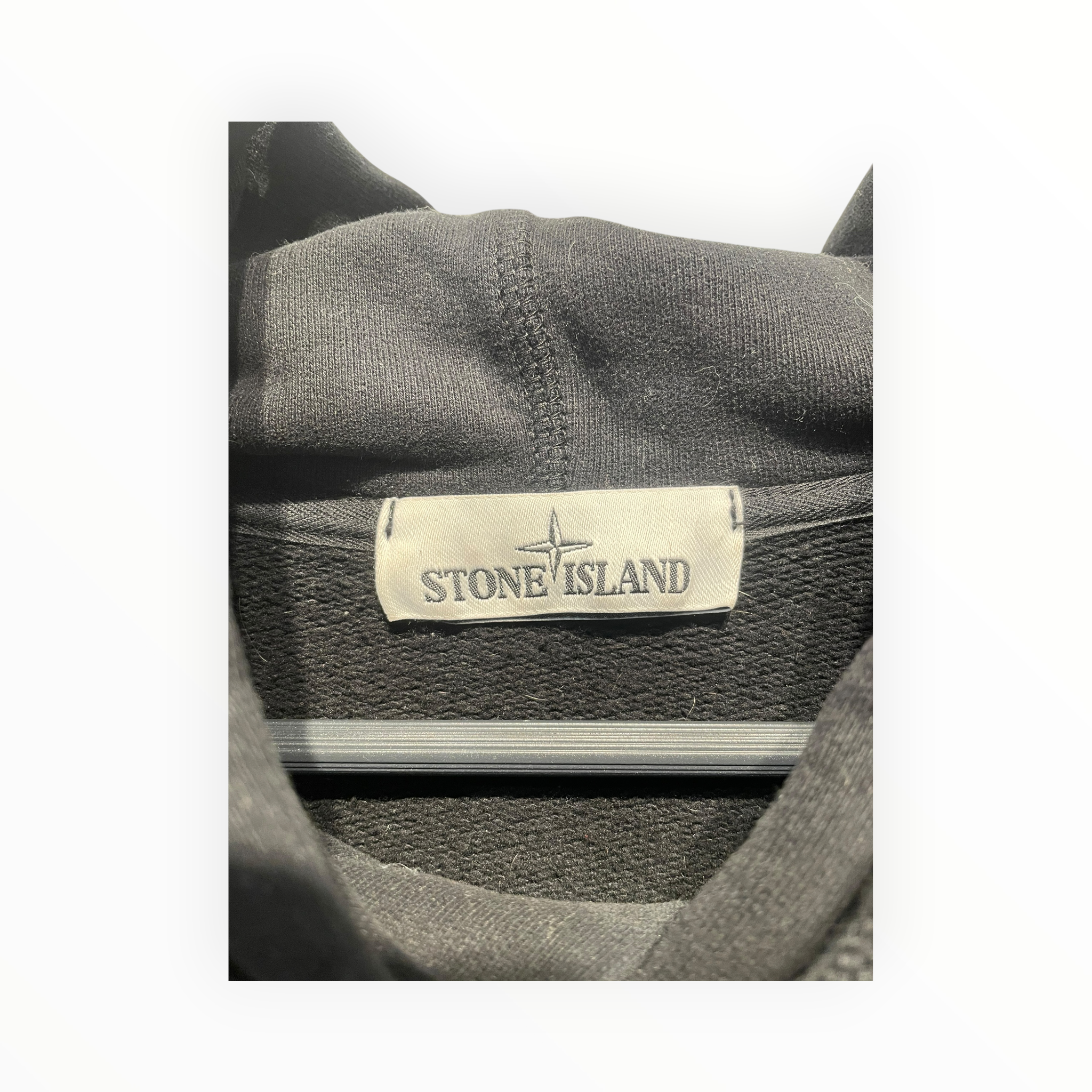 STONE ISLAND/Hoodie/M/Cotton/BLK/PATCH ON ARM view 3