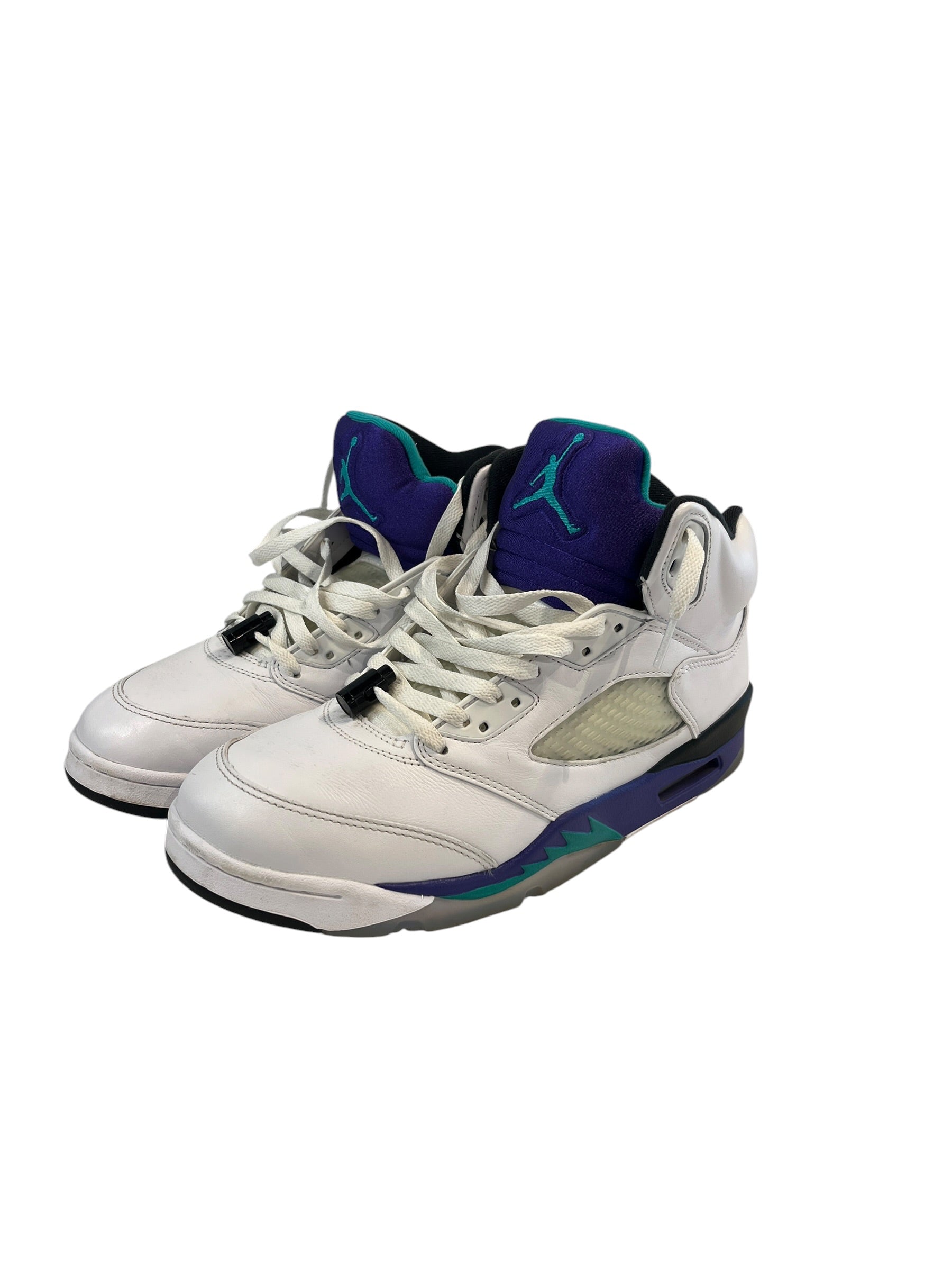 JORDAN BRAND/NIKE/Hi-Sneakers/US 10.5/Leather/WHT/2013 Grapes 5s view 1