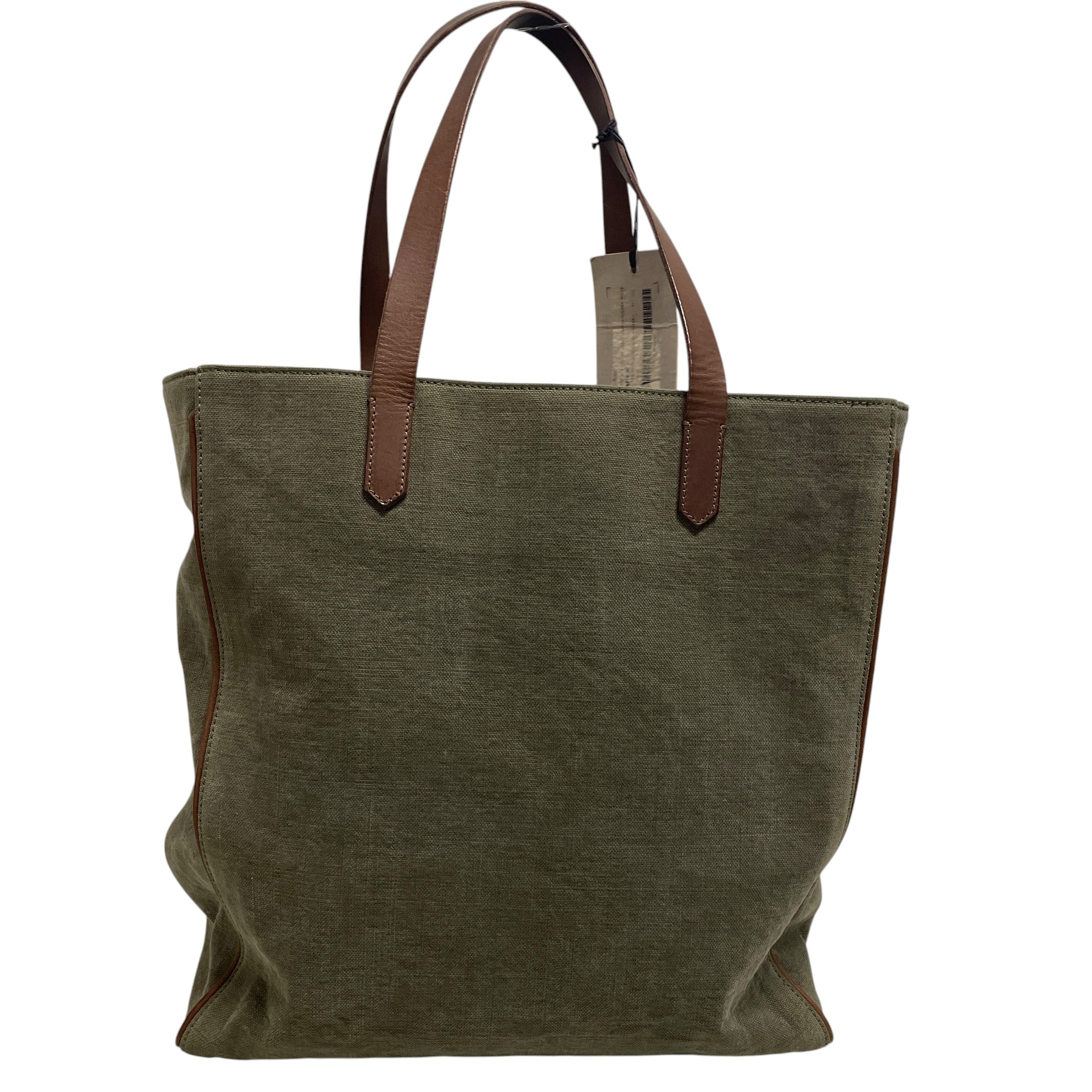 GOLDEN GOOSE/Tote Bag/Cotton/GRN/BROWN HANDLES/LONG STRAP view 2