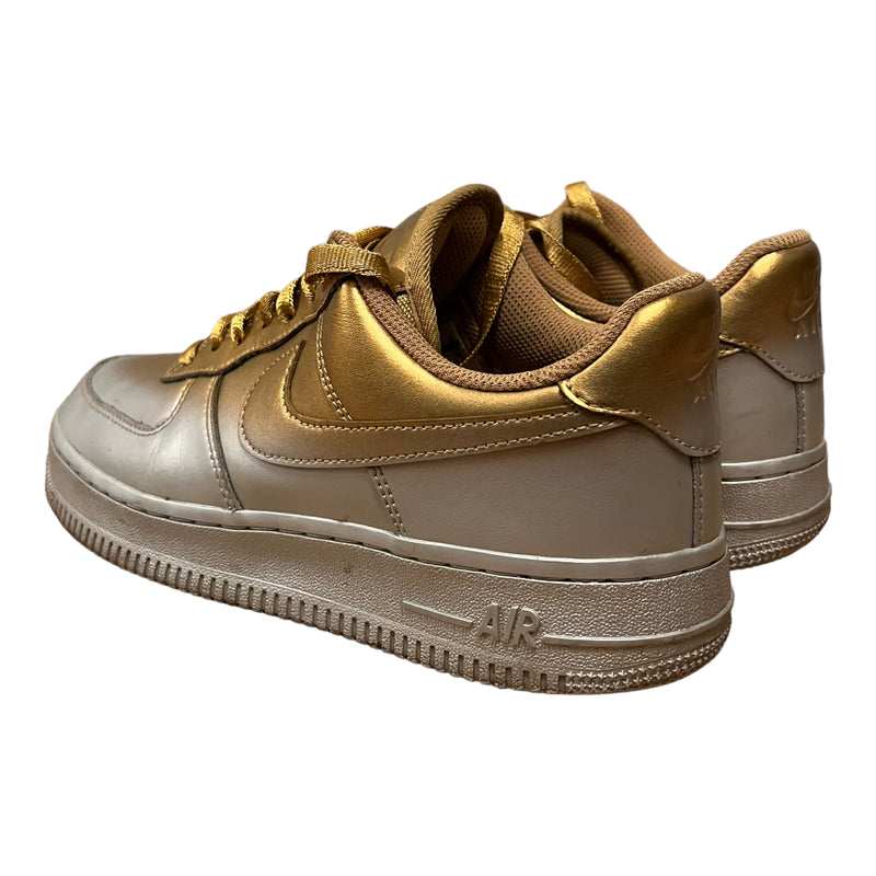 NIKE/Low-Sneakers/US 7/Leather/GLD/gold silver