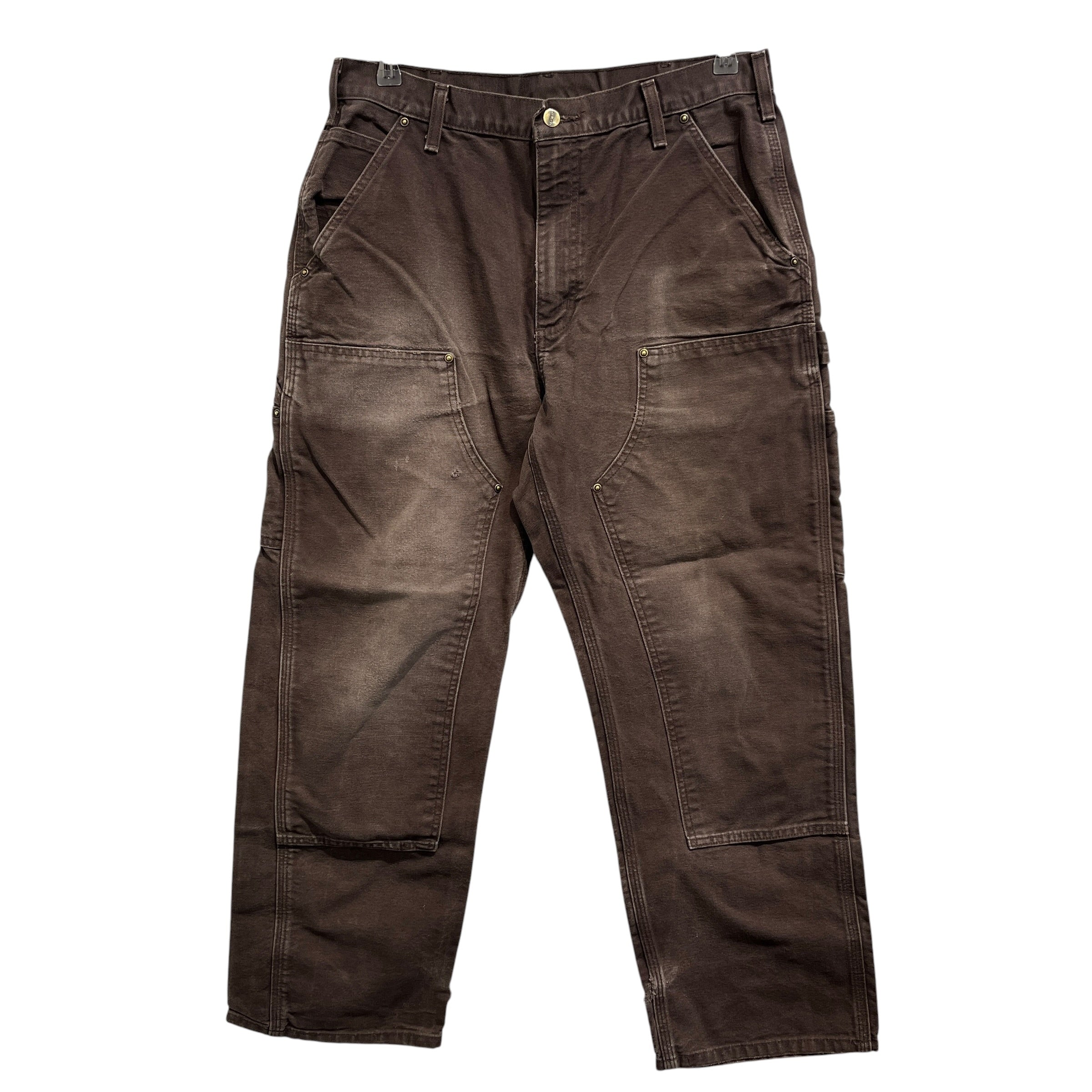 Carhartt/Straight Pants/33/Cotton/BRW/Double Knee view 1