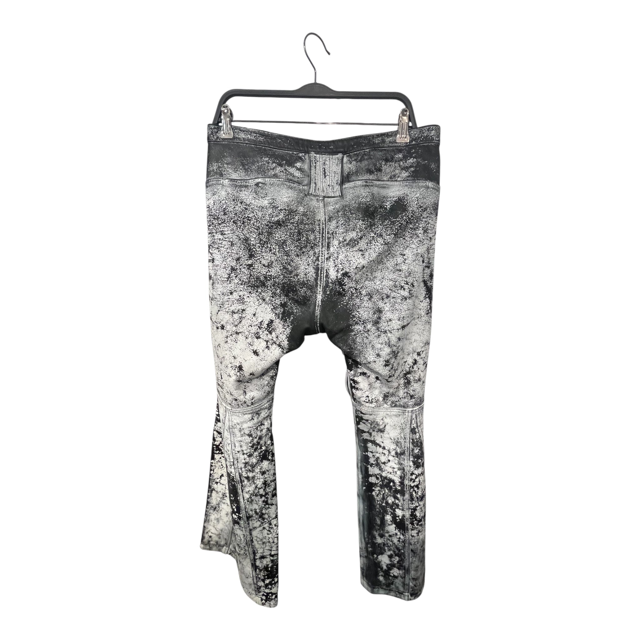 DIESEL/Bootcut Pants/48/Lambskin/BLK/93243 WHITE PAINTED FLARED PNT view 2