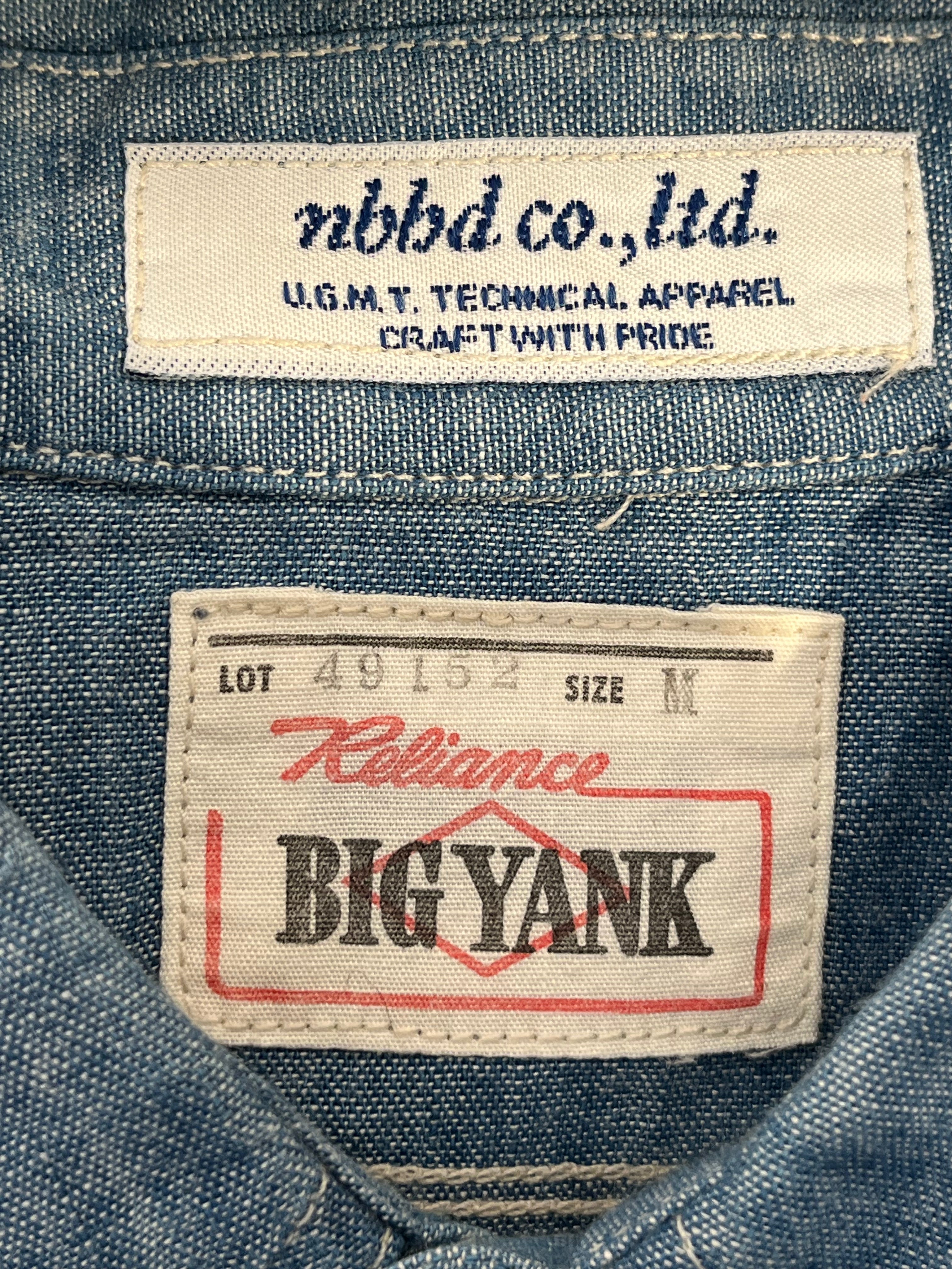 NEIGHBORHOOD/LS Shirt/M/Denim/BLU/BIG YANK SHIRT view 3