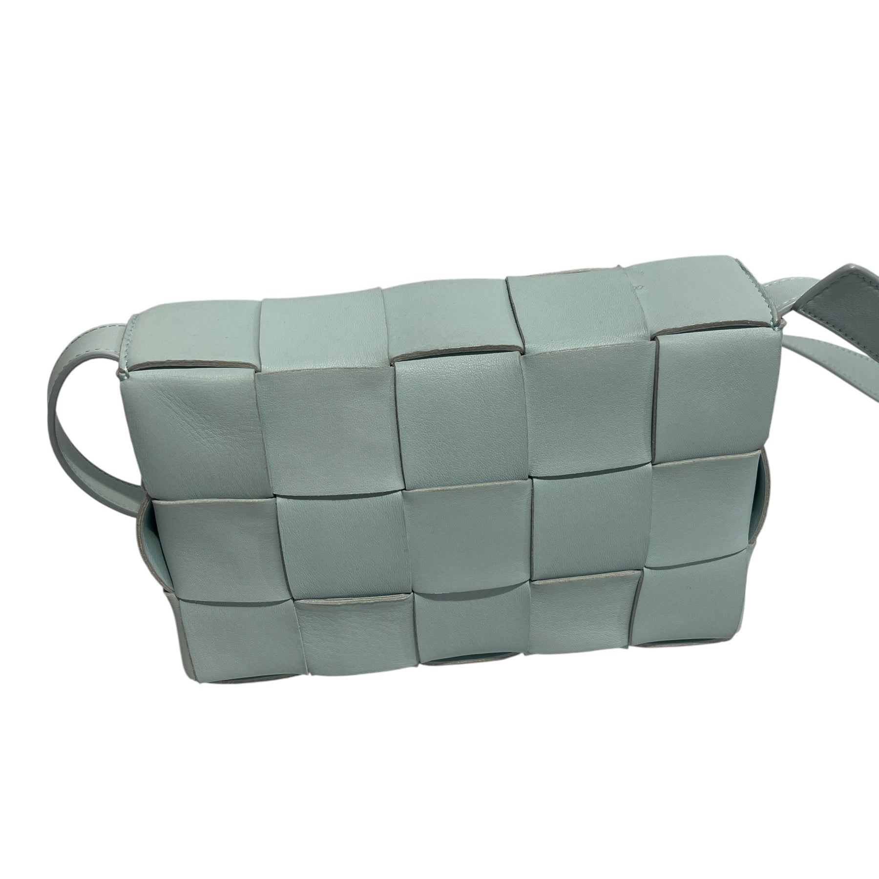 BOTTEGA VENETA/Cross Body Bag/Leather/BLU/WOVEN CASETTE MINT view 1